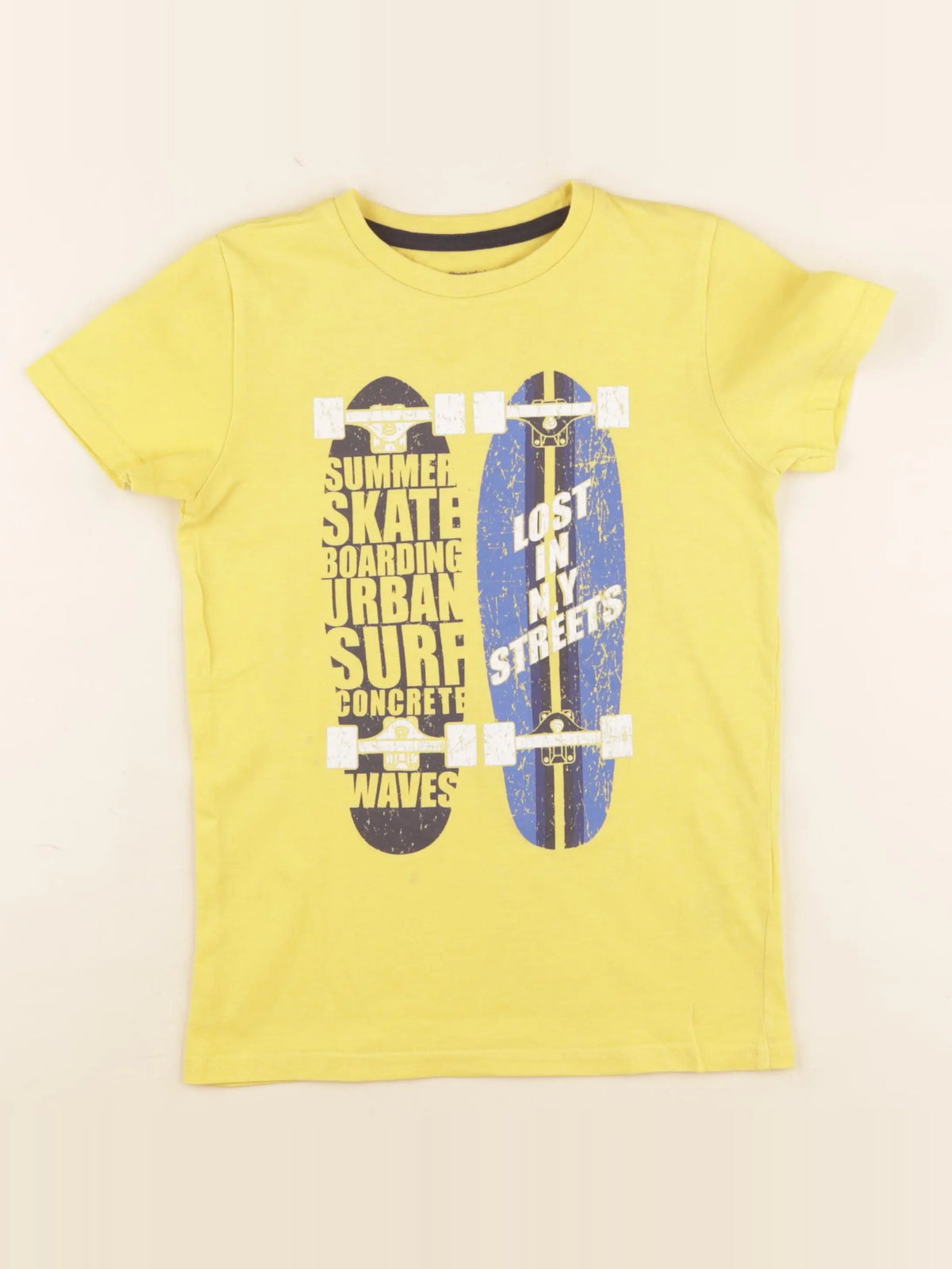 Vertbaudet - tee-shirt jaune - 8 ans