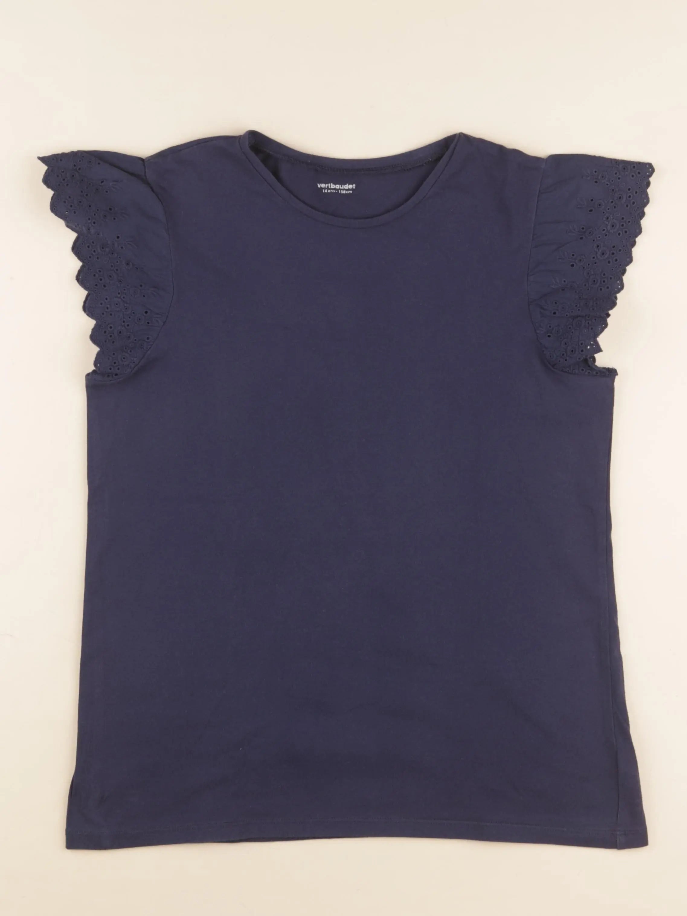 Vertbaudet - tee-shirt bleu - 14 ans