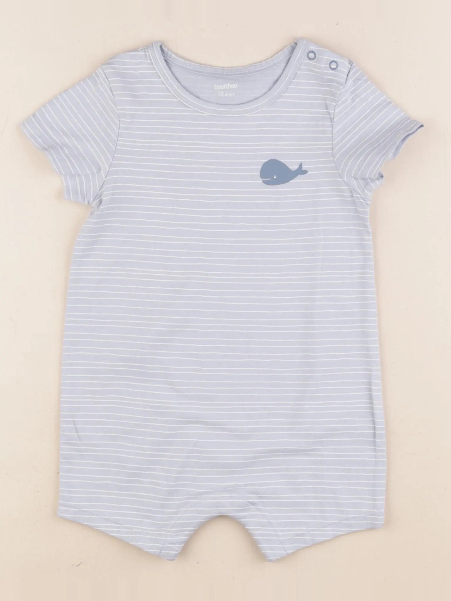 Boutchou - pyjama coton bleu - 12 mois