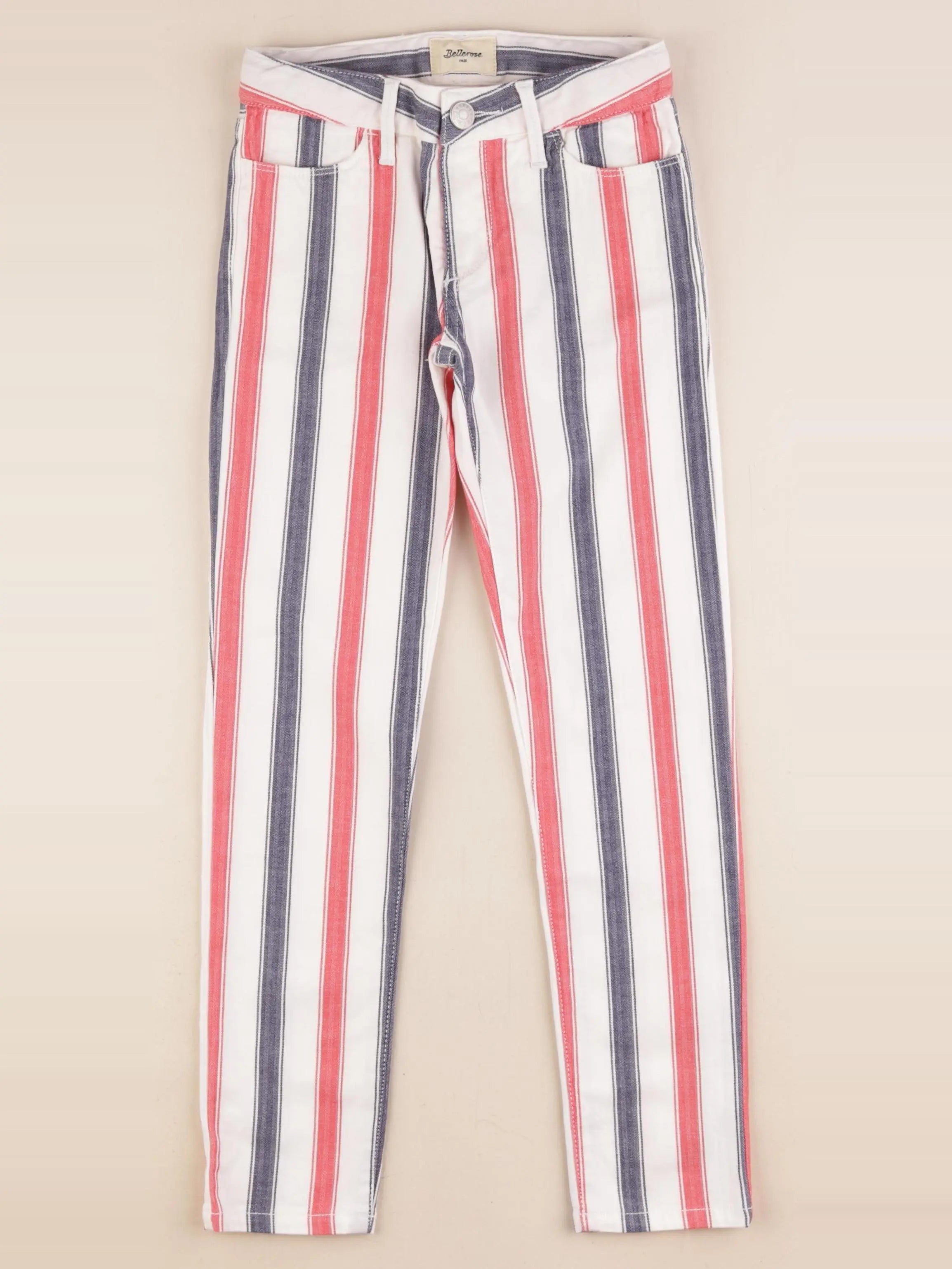 Bellerose - jean bleu, blanc, rouge - 8 ans