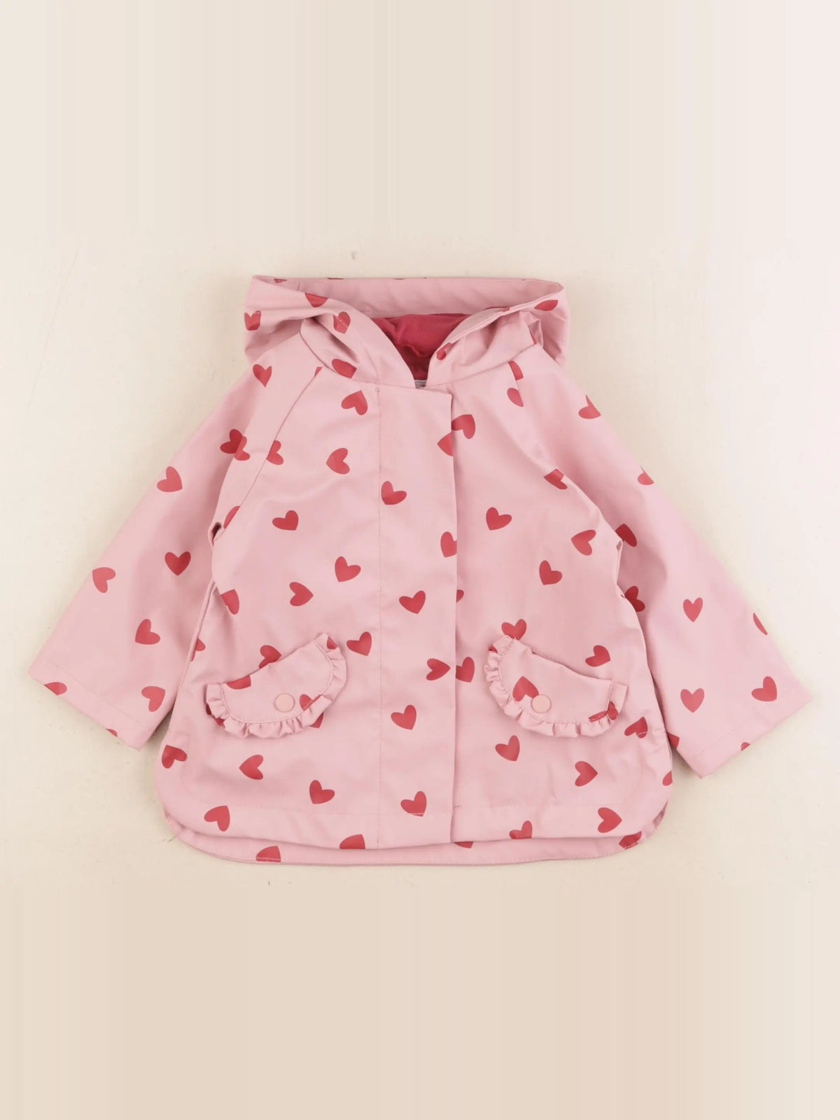 Vertbaudet - imperméable rose - 12 mois
