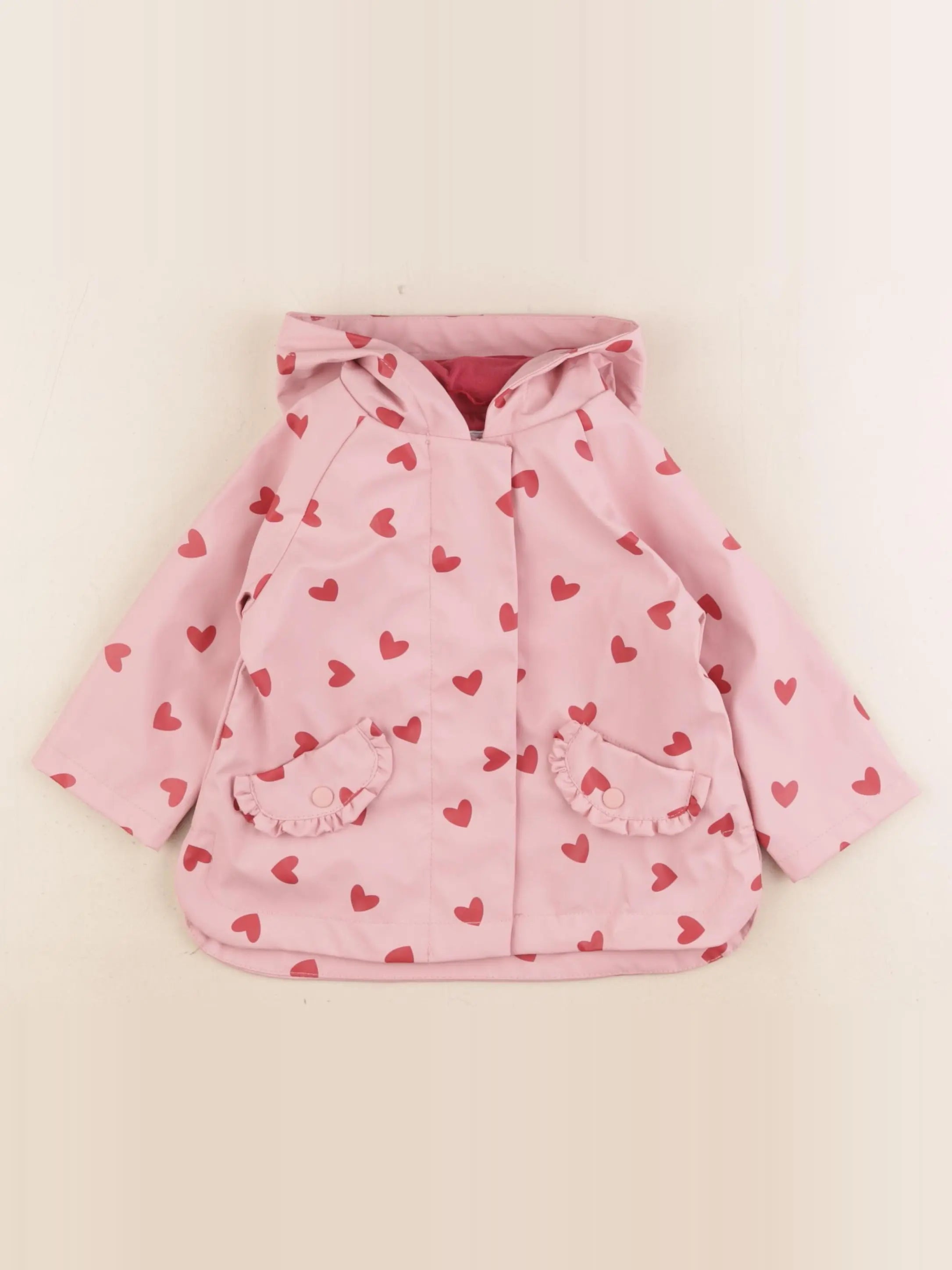 Vertbaudet - imperméable rose - 12 mois