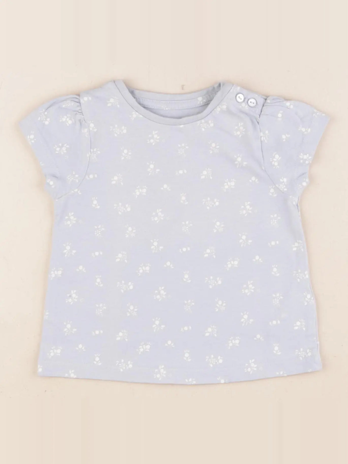 Vertbaudet - tee-shirt bleu - 12 mois