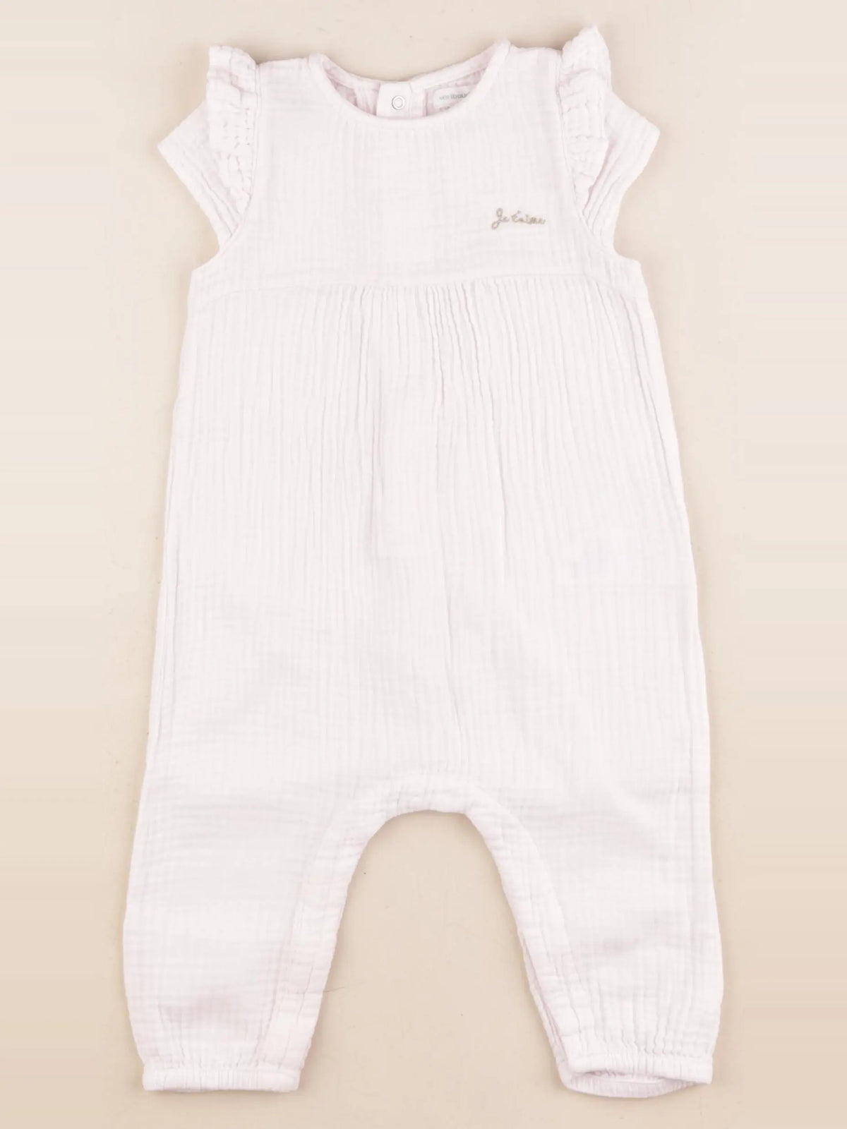 Vertbaudet - combinaison rose - 12 mois