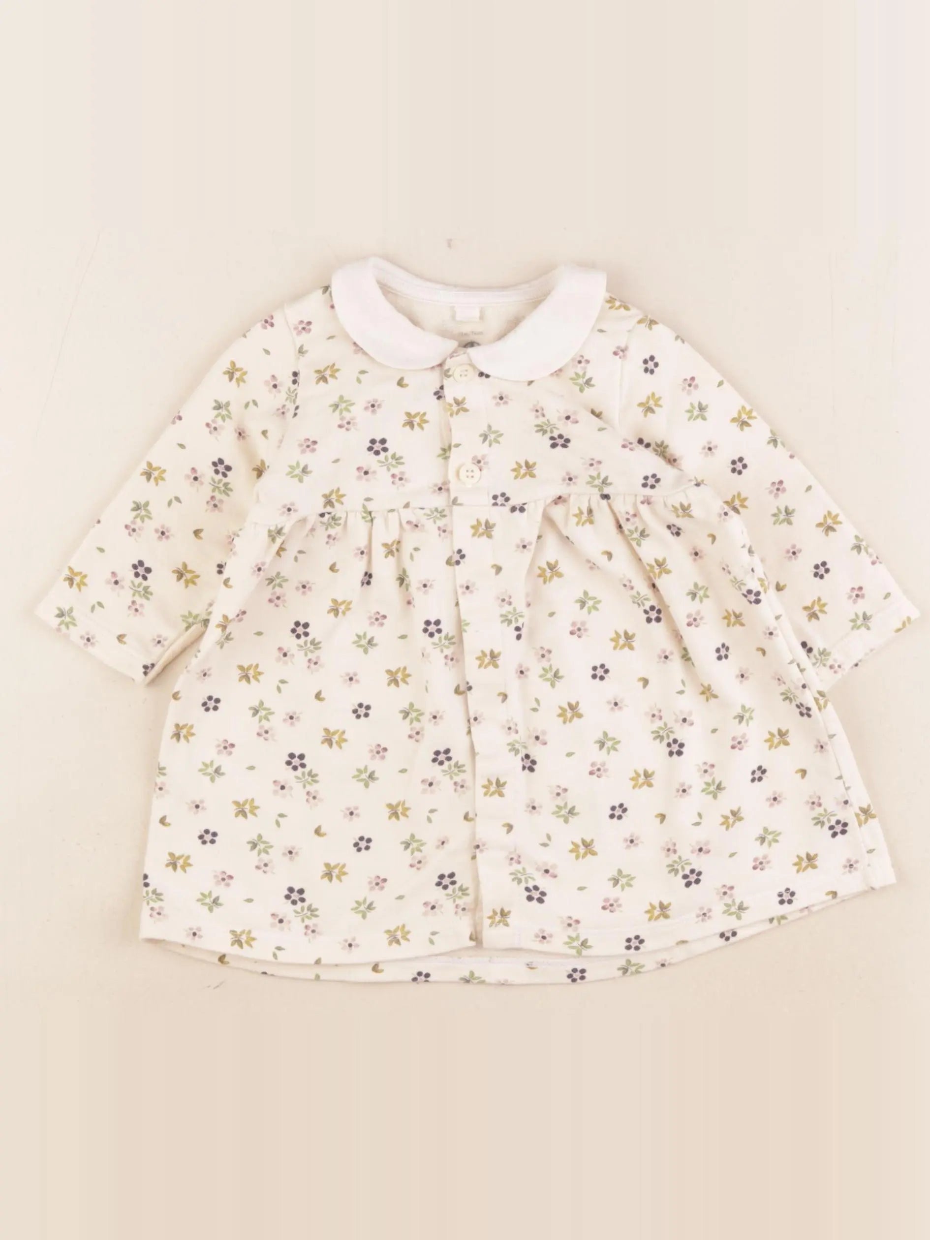 Petit Bateau - robe beige - 12 mois