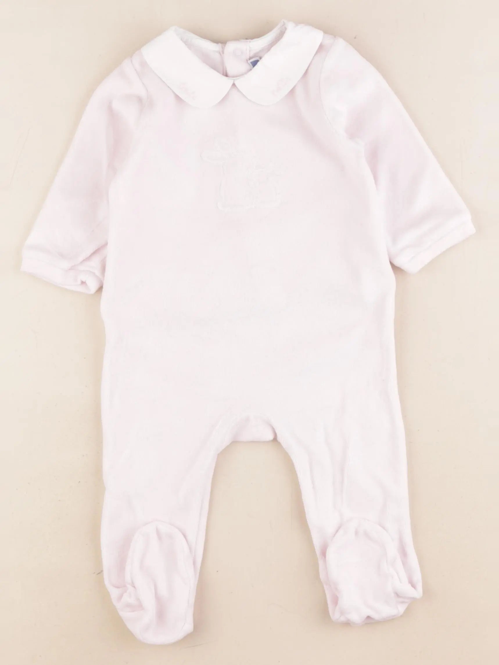 Jacadi - pyjama velours rose - 6 mois