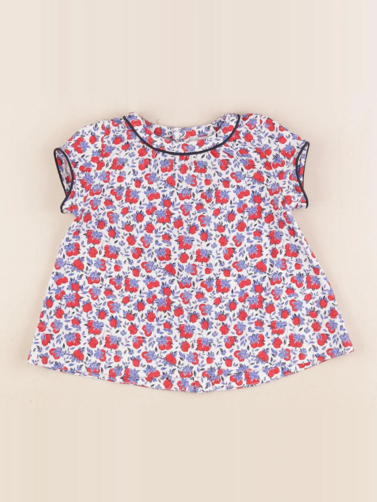 Petit Bateau - blouse multicolore - 6 mois