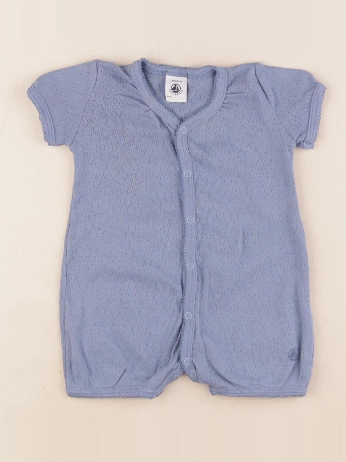 Petit Bateau - pyjama coton bleu - 3 mois