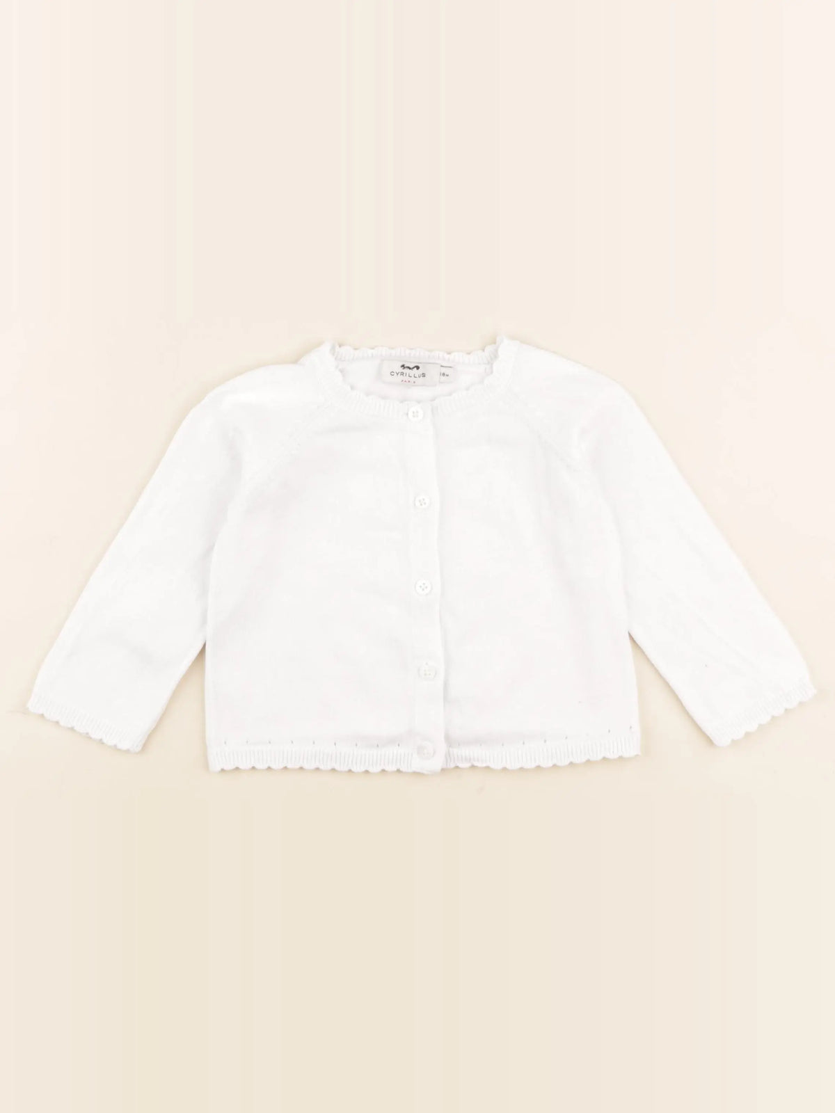 Cyrillus - gilet blanc - 18 mois