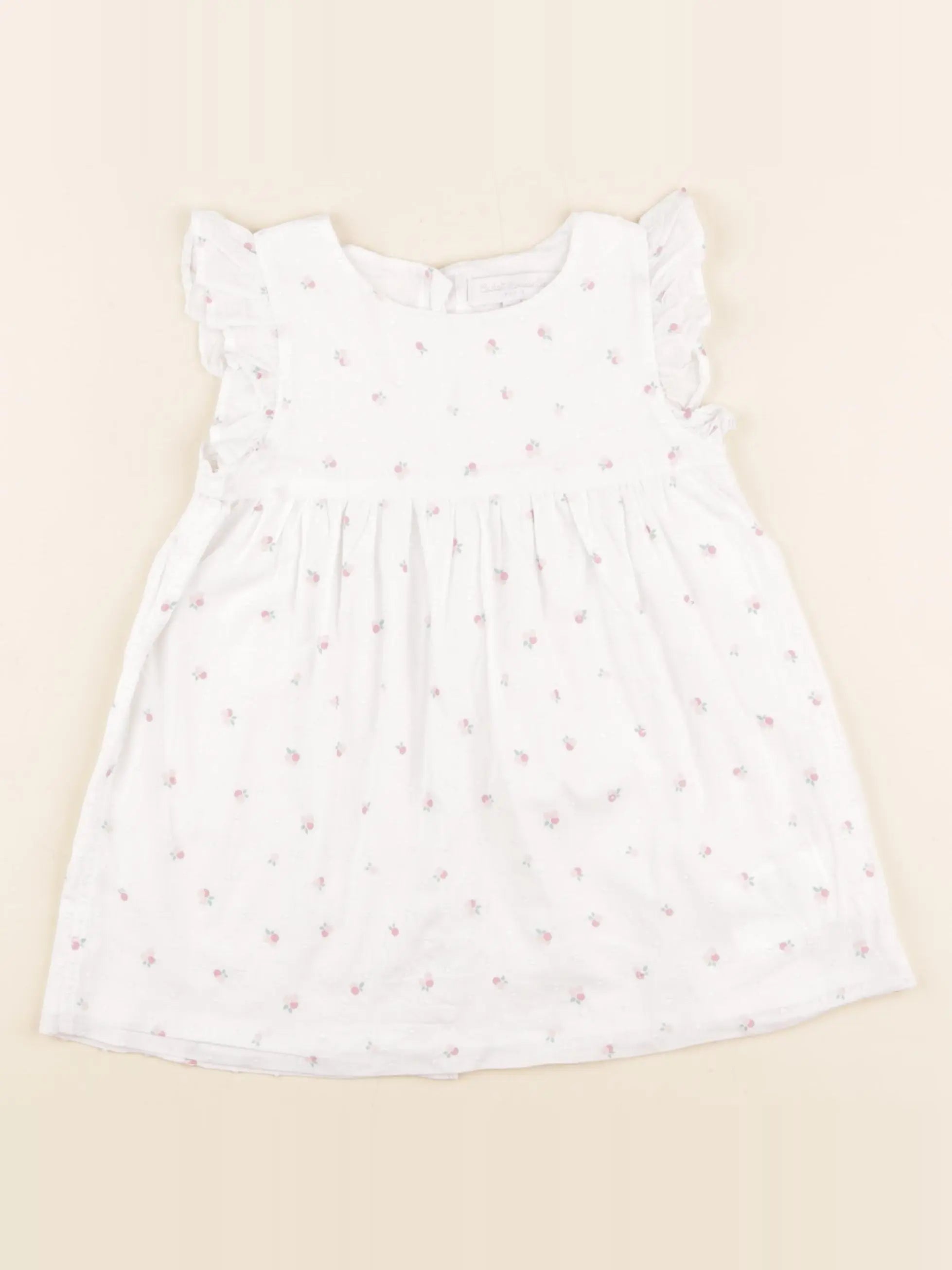 Cadet Rousselle - robe blanc, rose - 18 mois