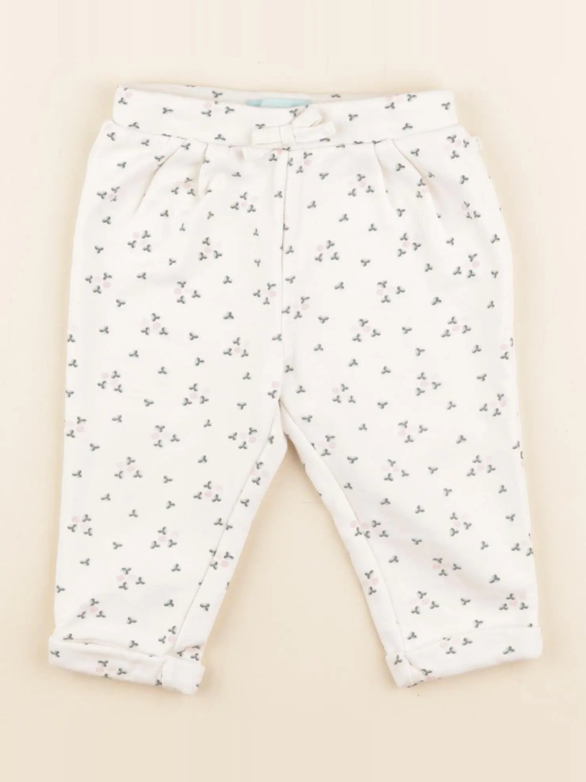 Obaïbi - pantalon beige - 12 mois
