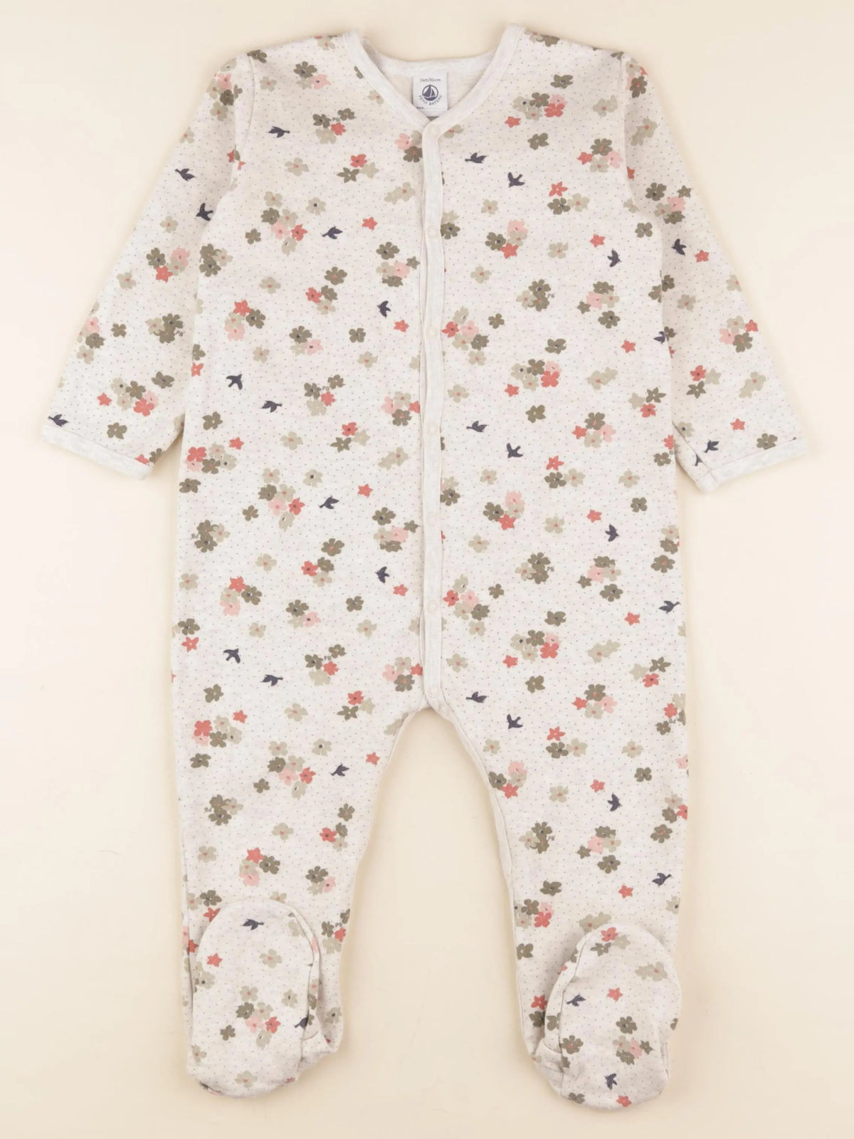 Petit Bateau - pyjama coton beige - 2 ans