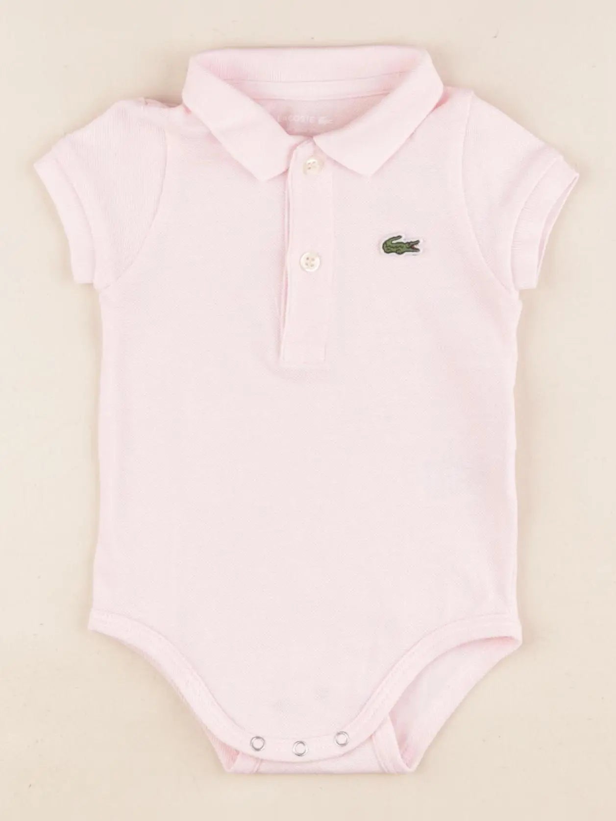 Lacoste - body à col rose - 6 mois