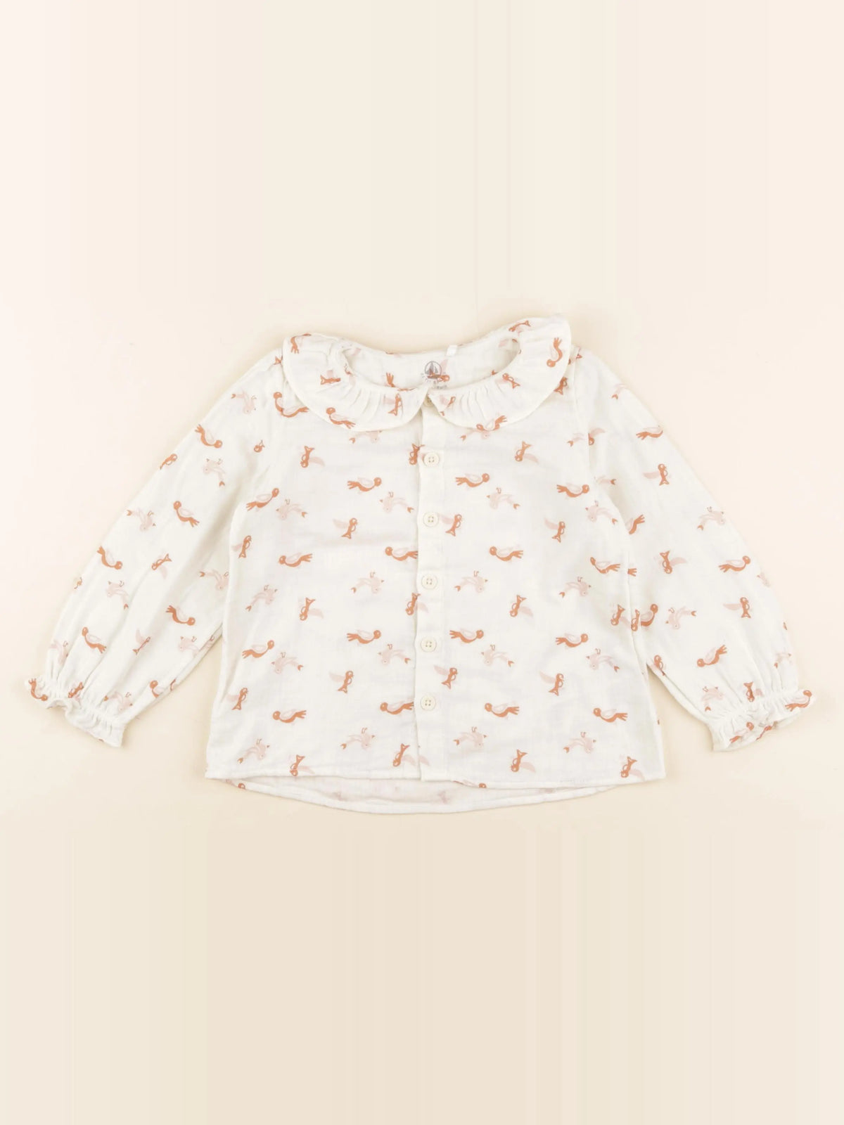 Petit Bateau - blouse blanc - 36 mois