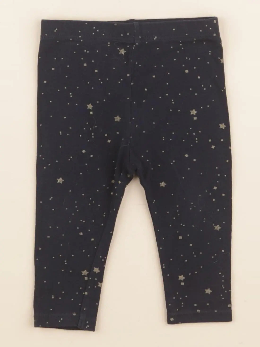 Vertbaudet - legging noir, or - 6 mois