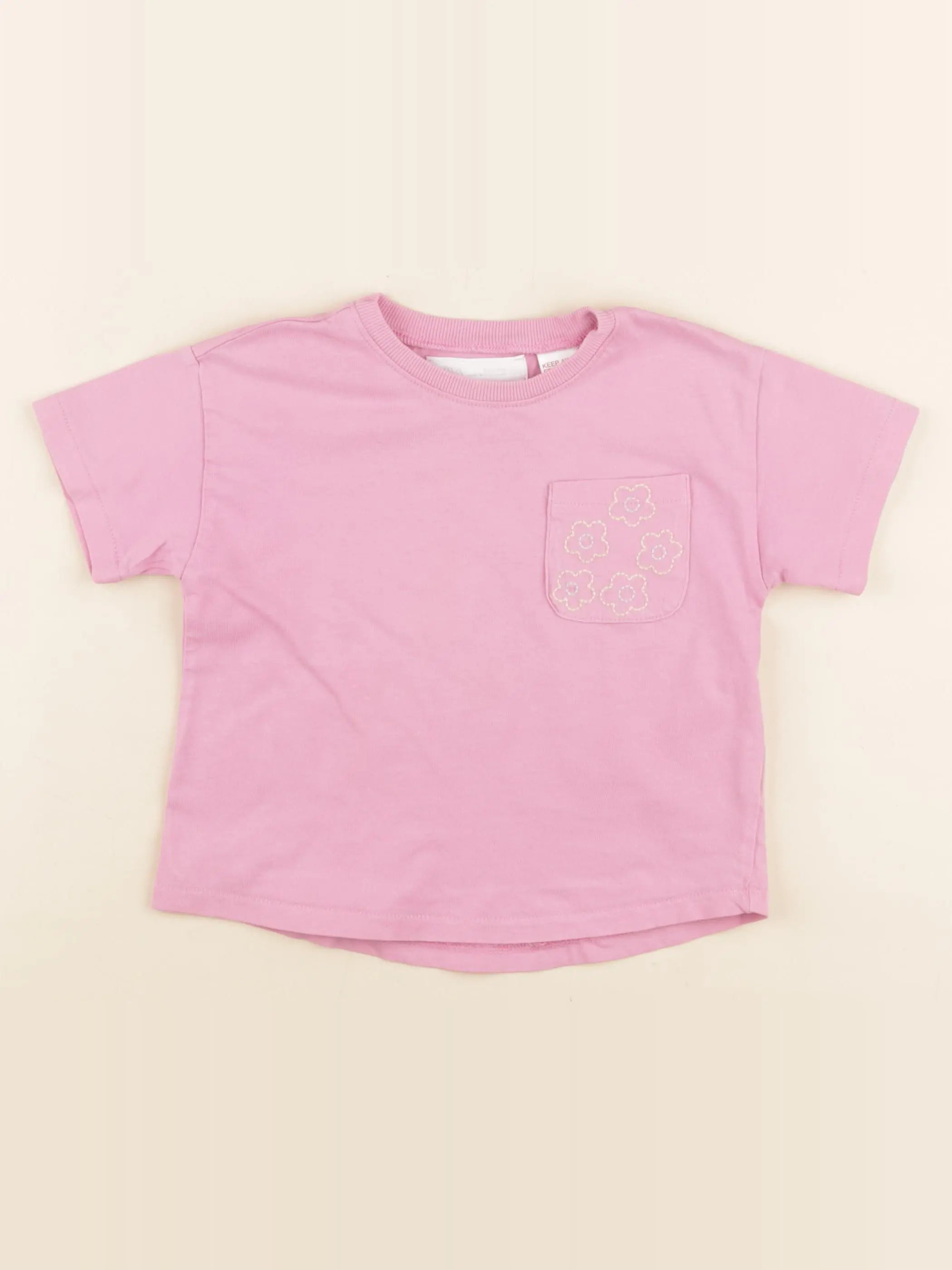 Zara - tee-shirt rose - 2 ans