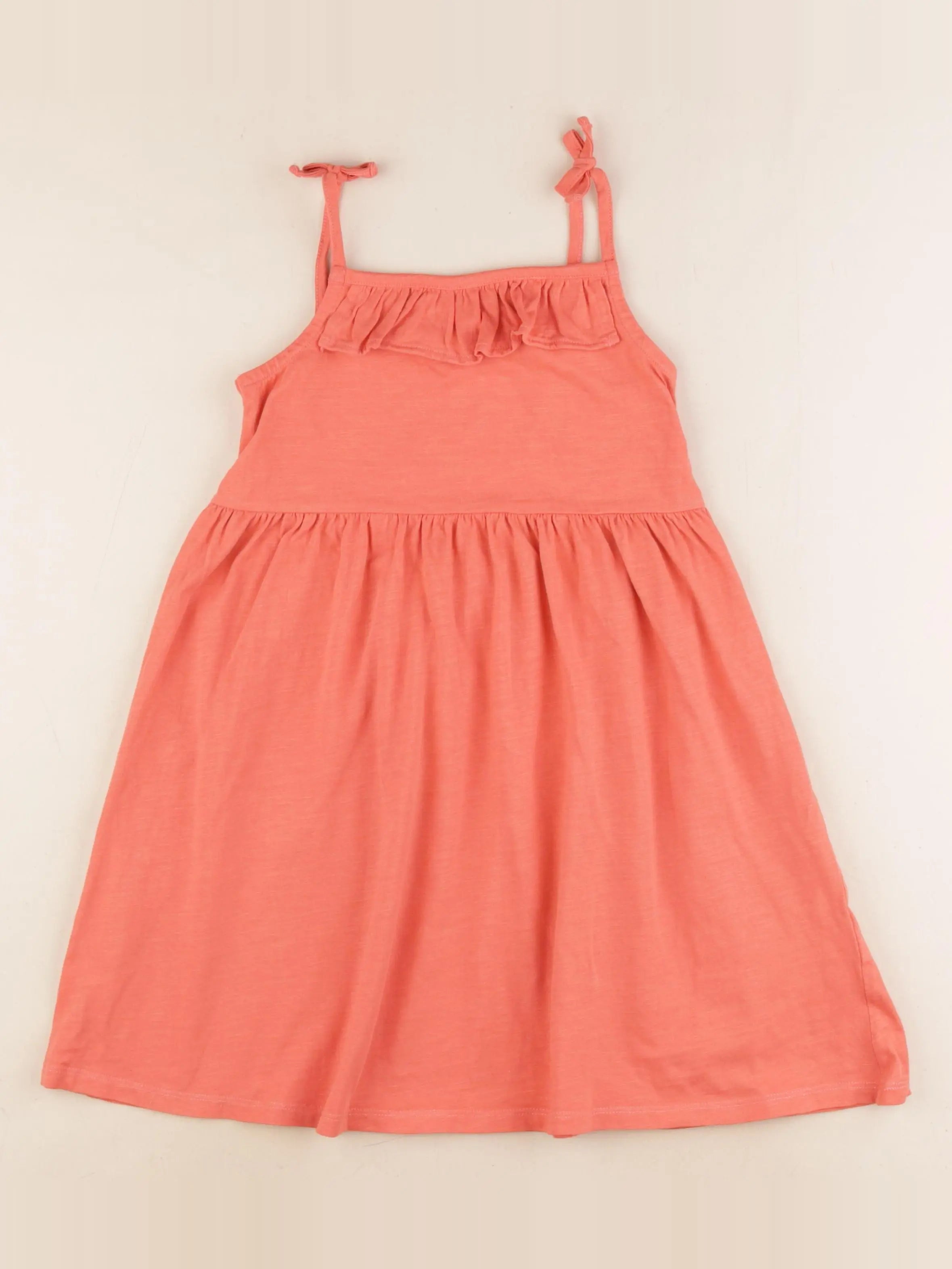 Vertbaudet - robe orange - 8 ans