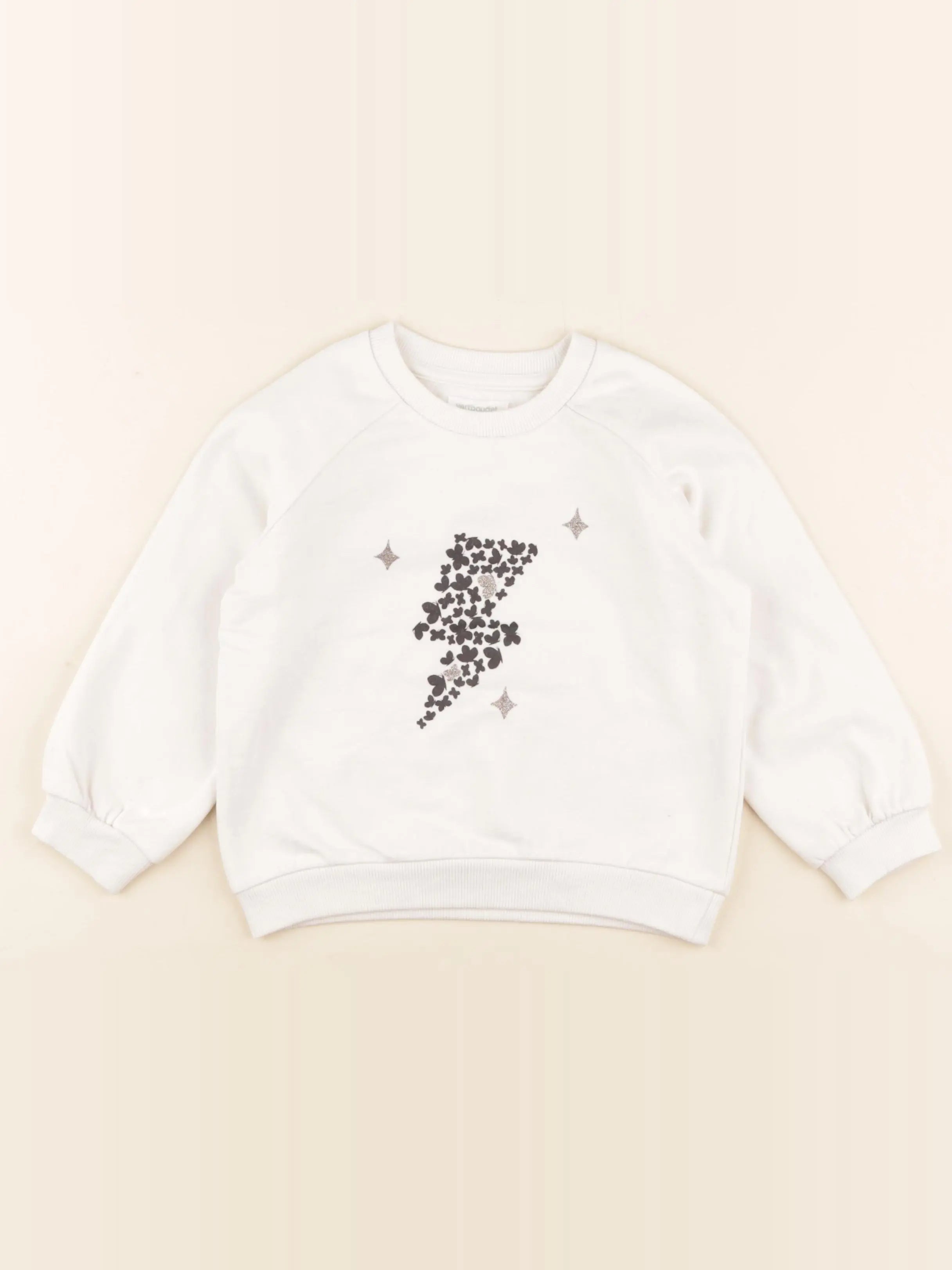 Vertbaudet - sweat blanc - 4 ans