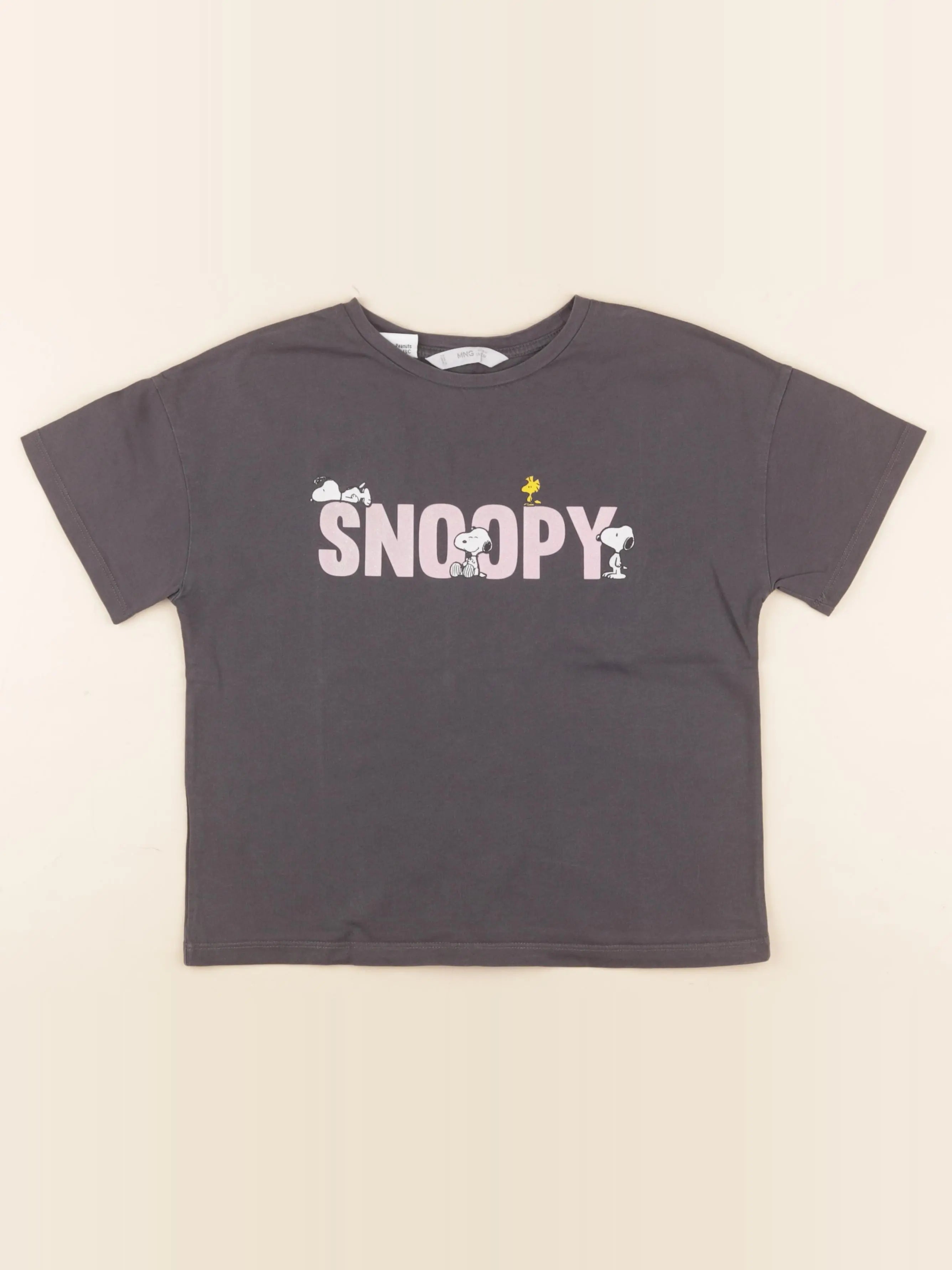 Mango - tee-shirt gris - 9/10 ans