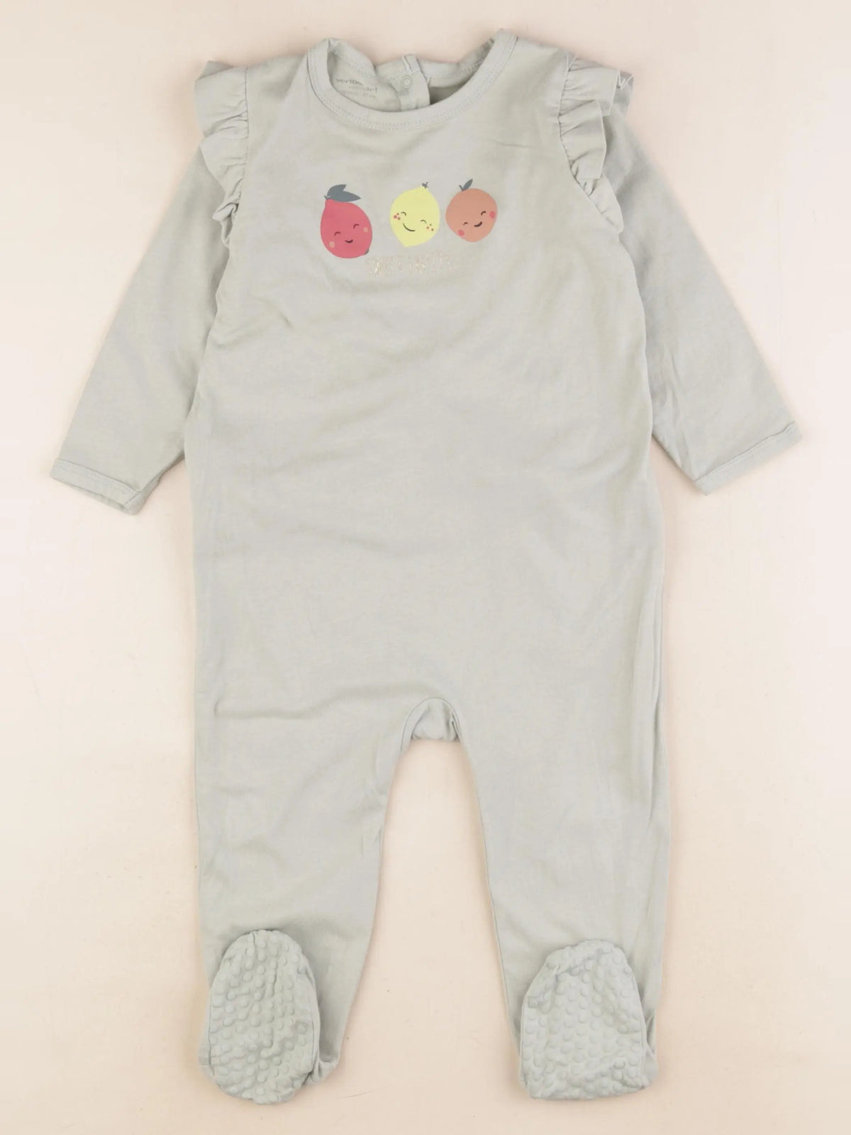 Vertbaudet - pyjama coton vert - 18 mois