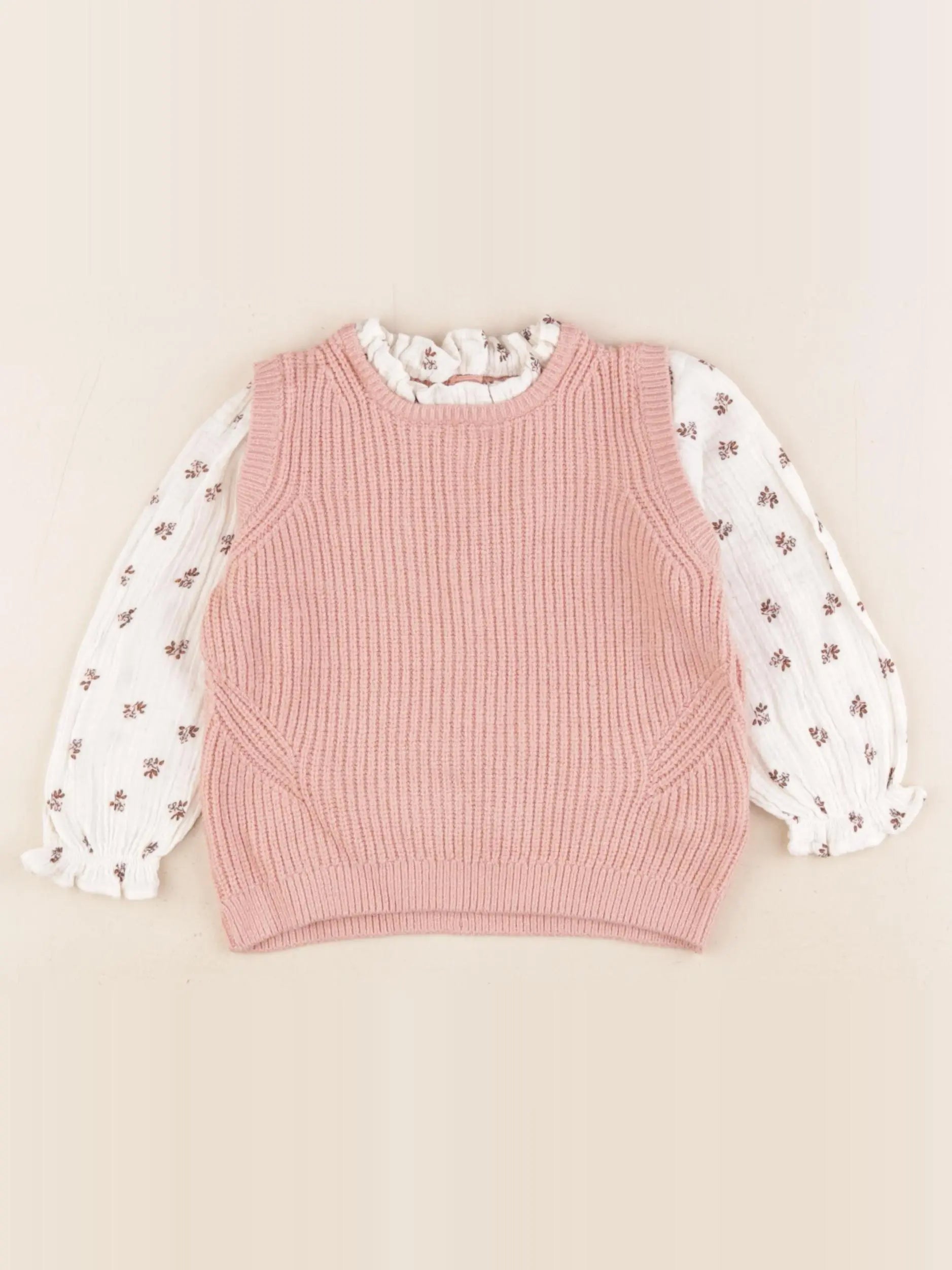 Vertbaudet - pull rose - 18 mois