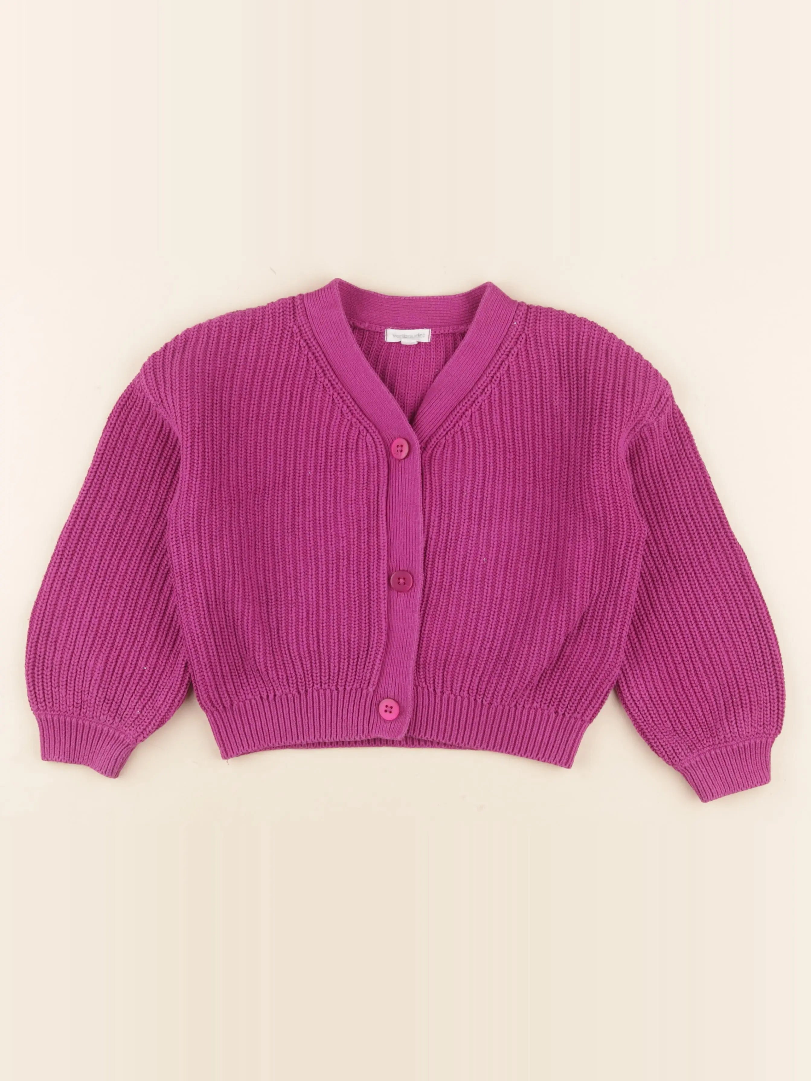 Vertbaudet - gilet violet - 6 ans