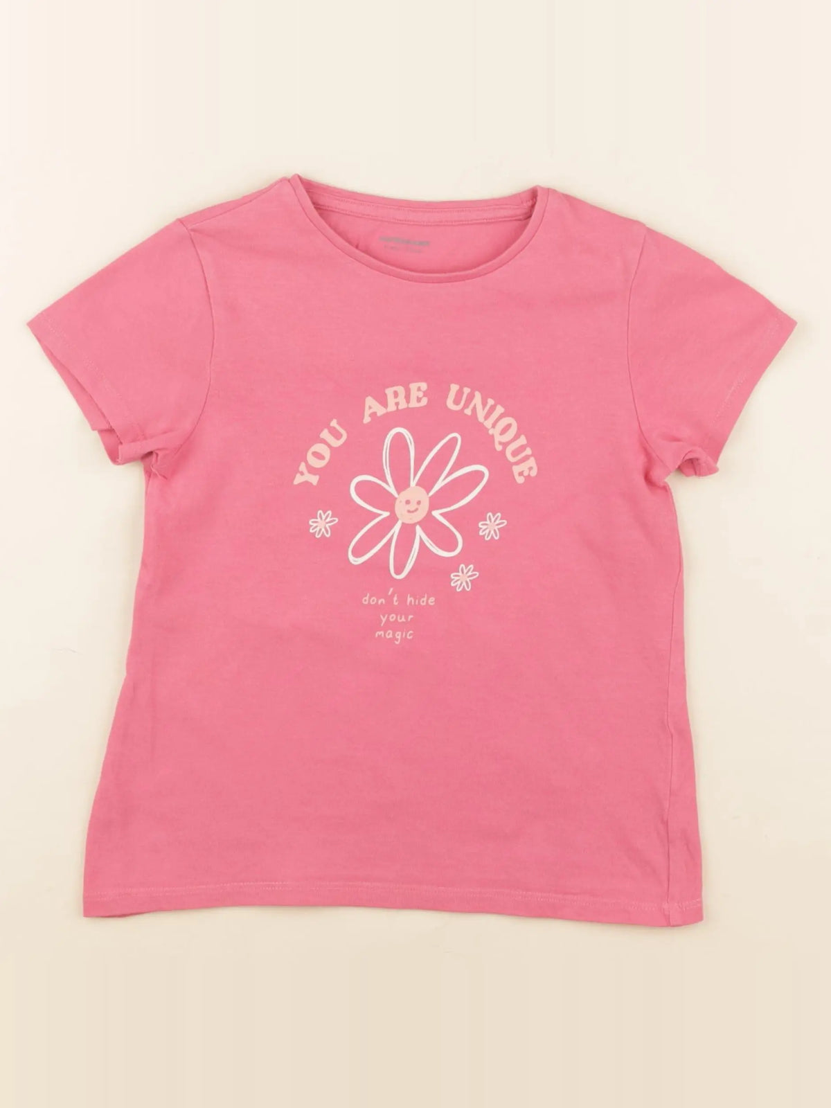 Vertbaudet - tee-shirt rose - 6 ans