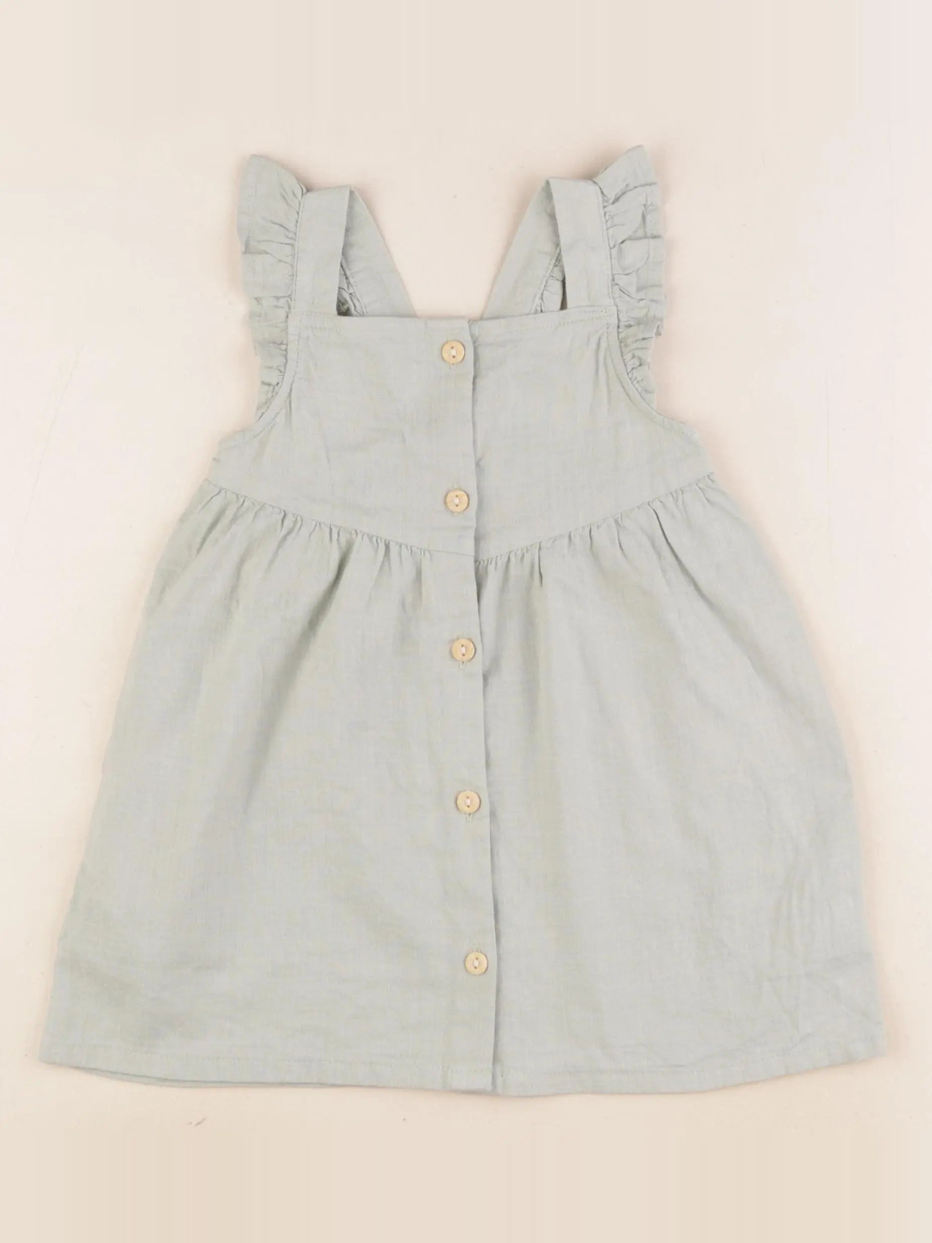 H&M - robe vert - 12/18 mois