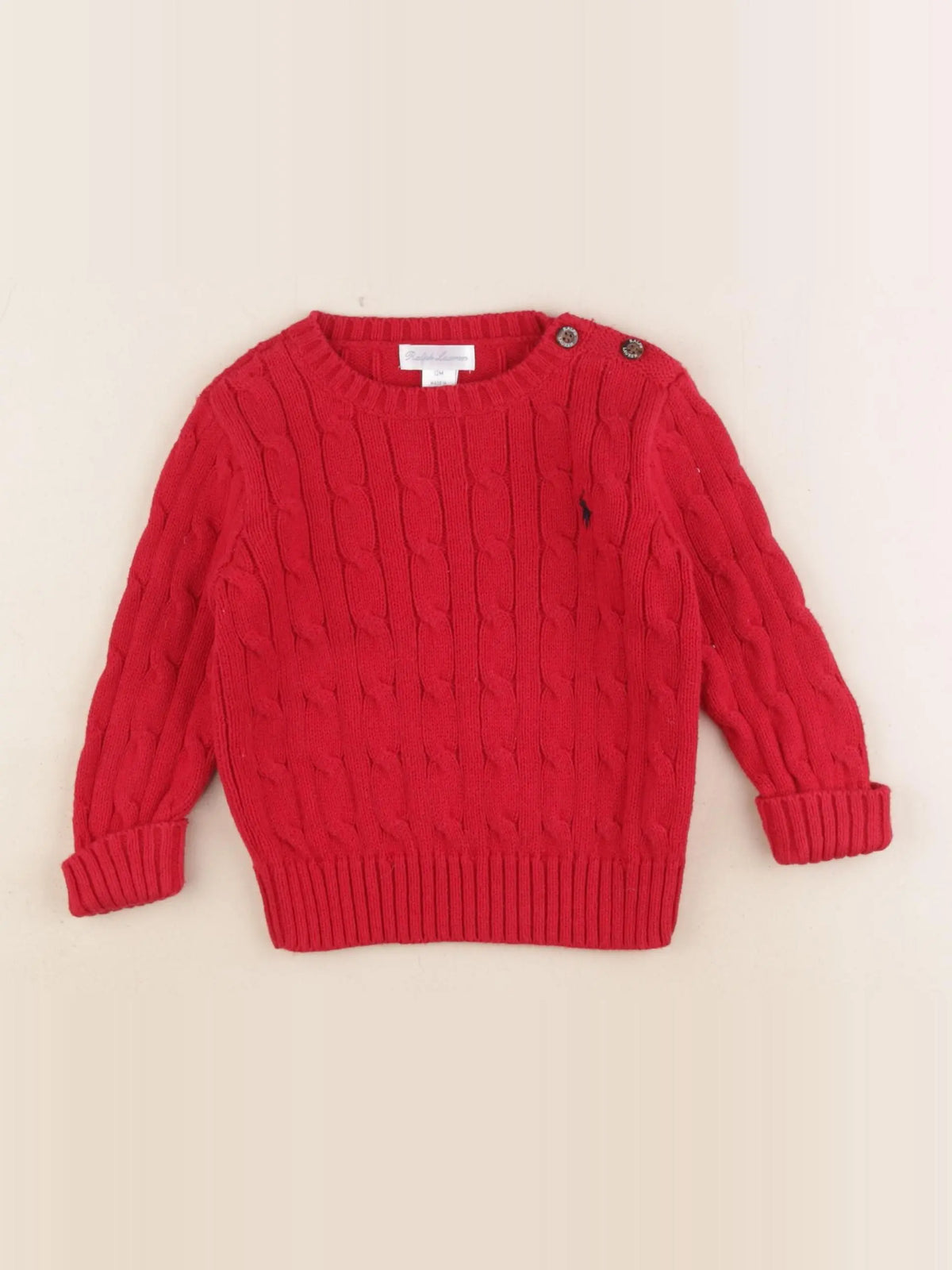 Zara - pull rouge - 12 mois