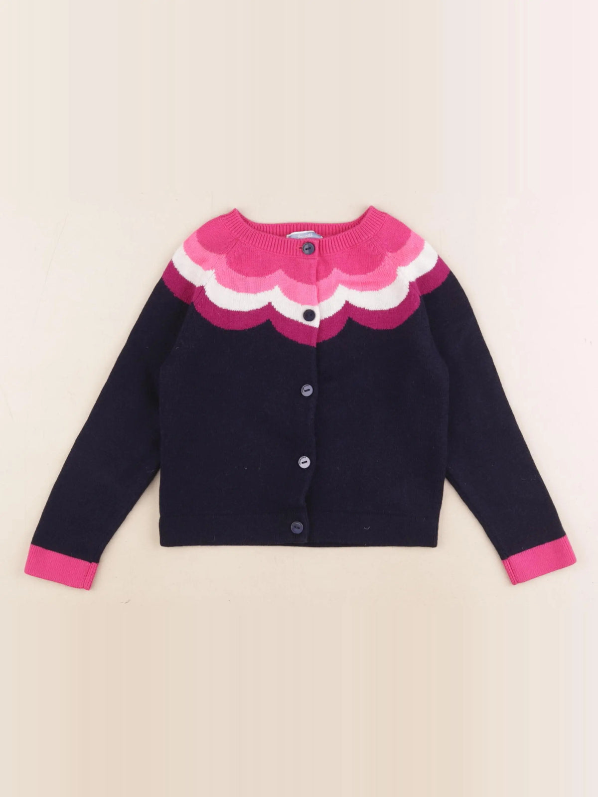 Jacadi - gilet bleu, rose - 4 ans