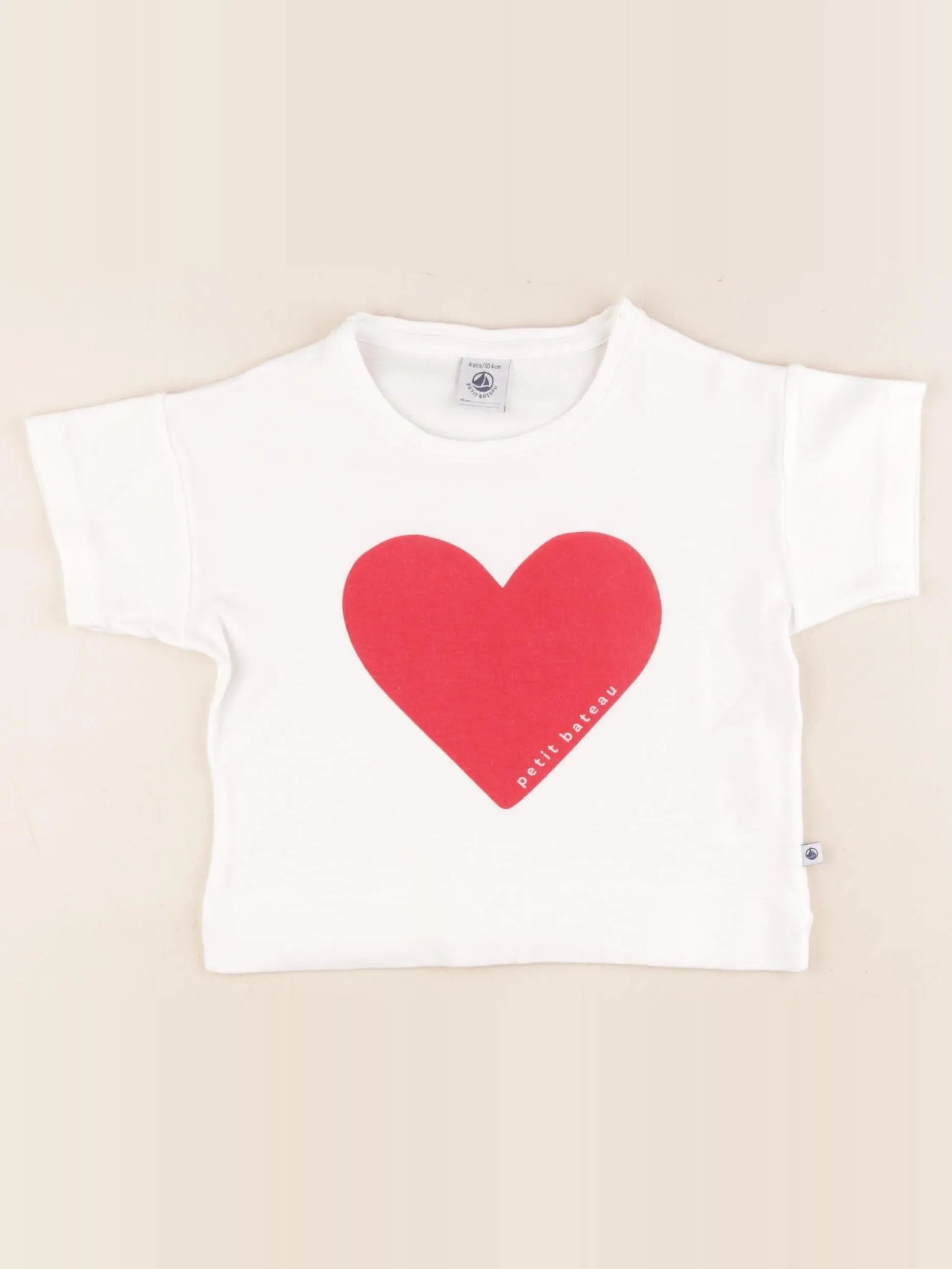Petit Bateau - tee-shirt blanc - 4 ans