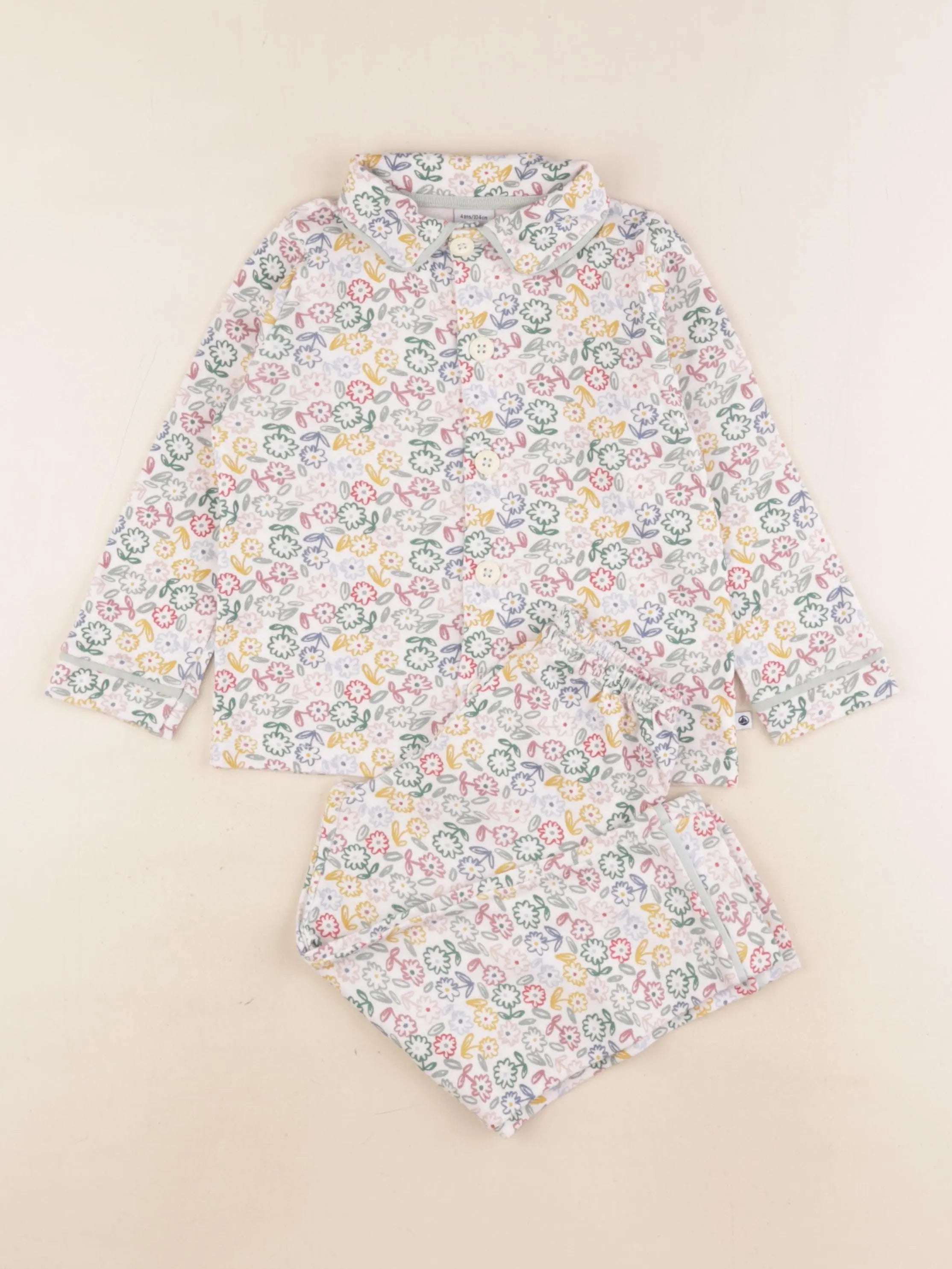 Petit Bateau - pyjama coton multicolore - 4 ans