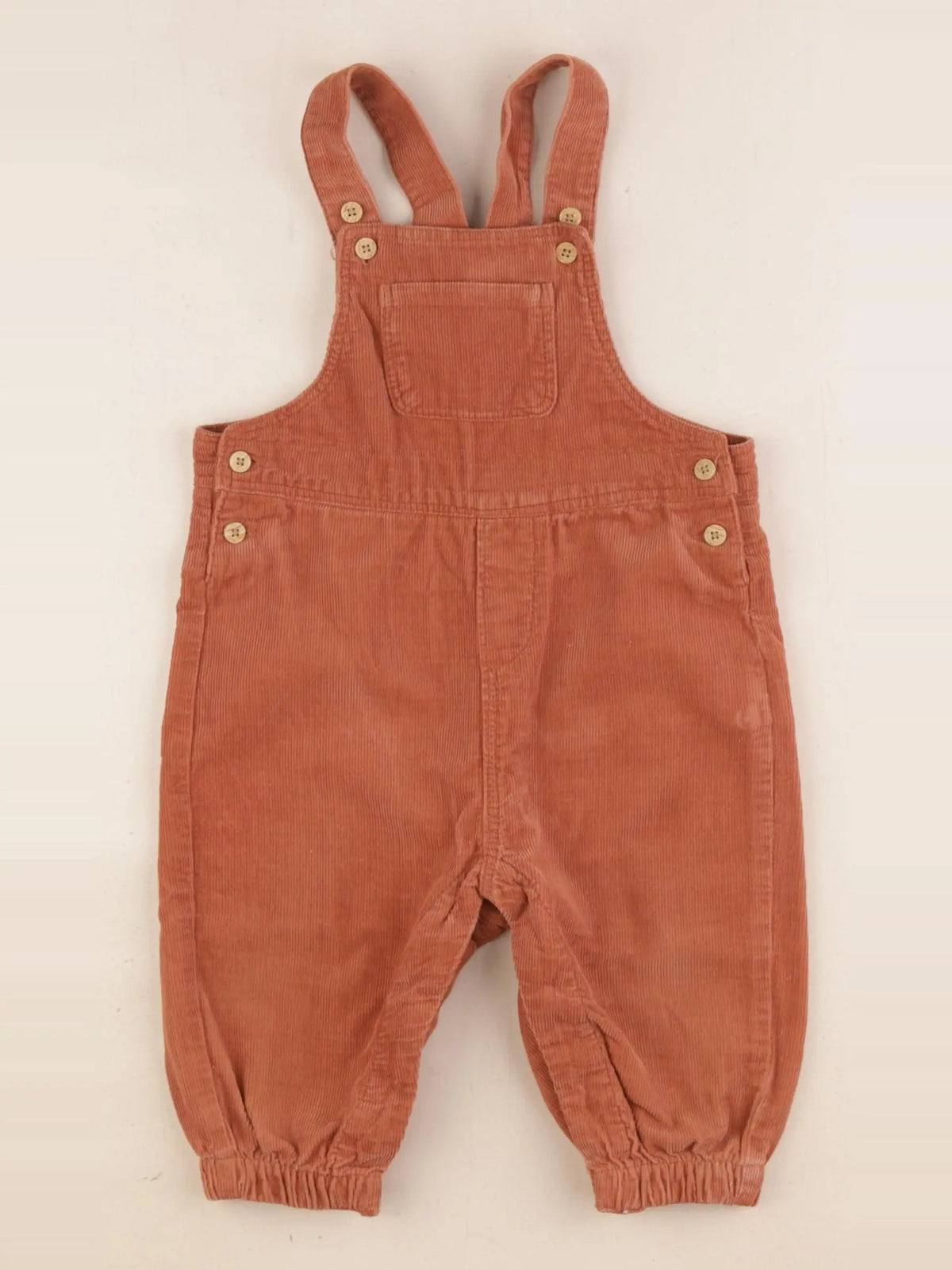 Vertbaudet - salopette marron - 9 mois