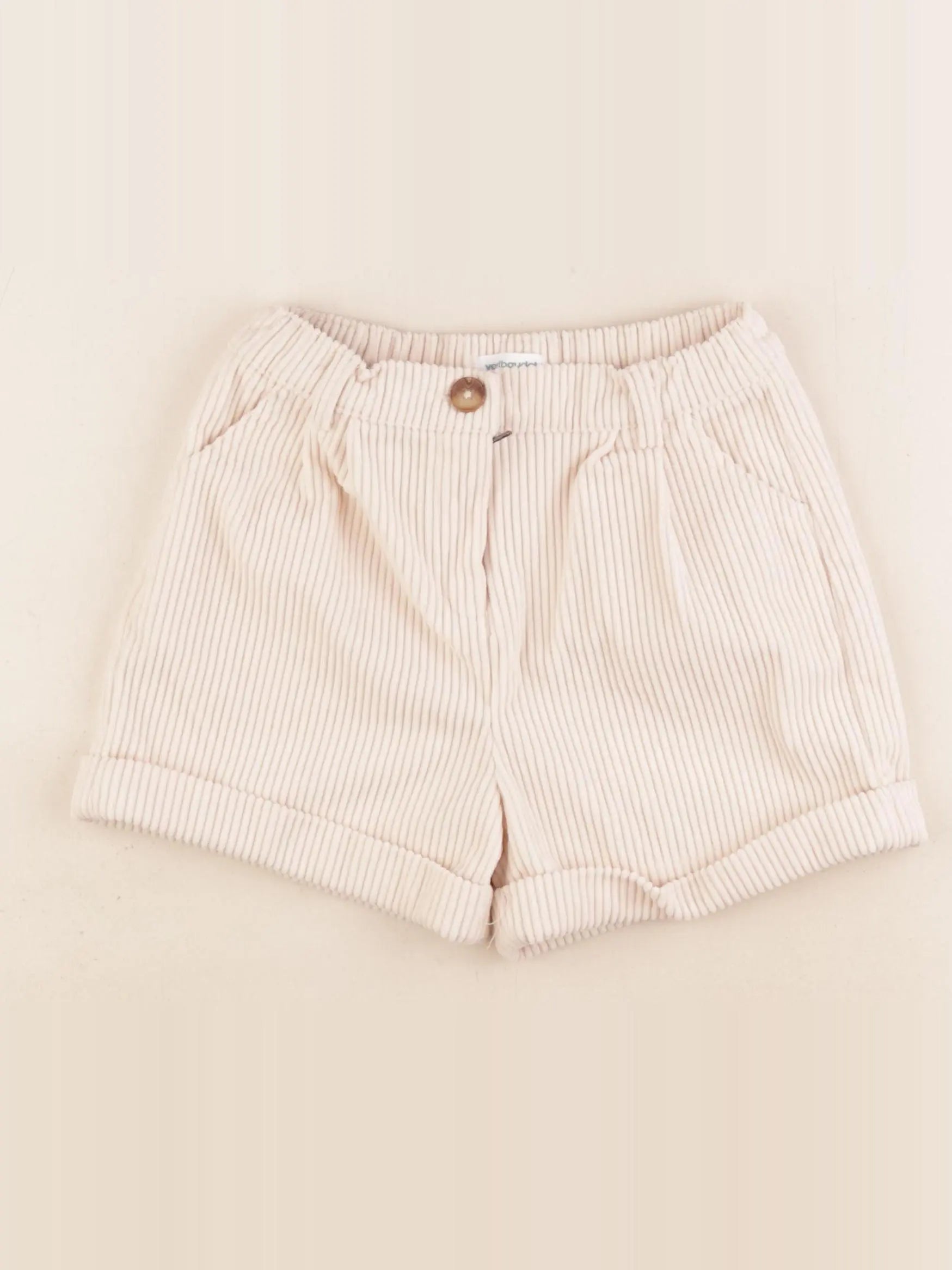 Vertbaudet - short beige - 7 ans
