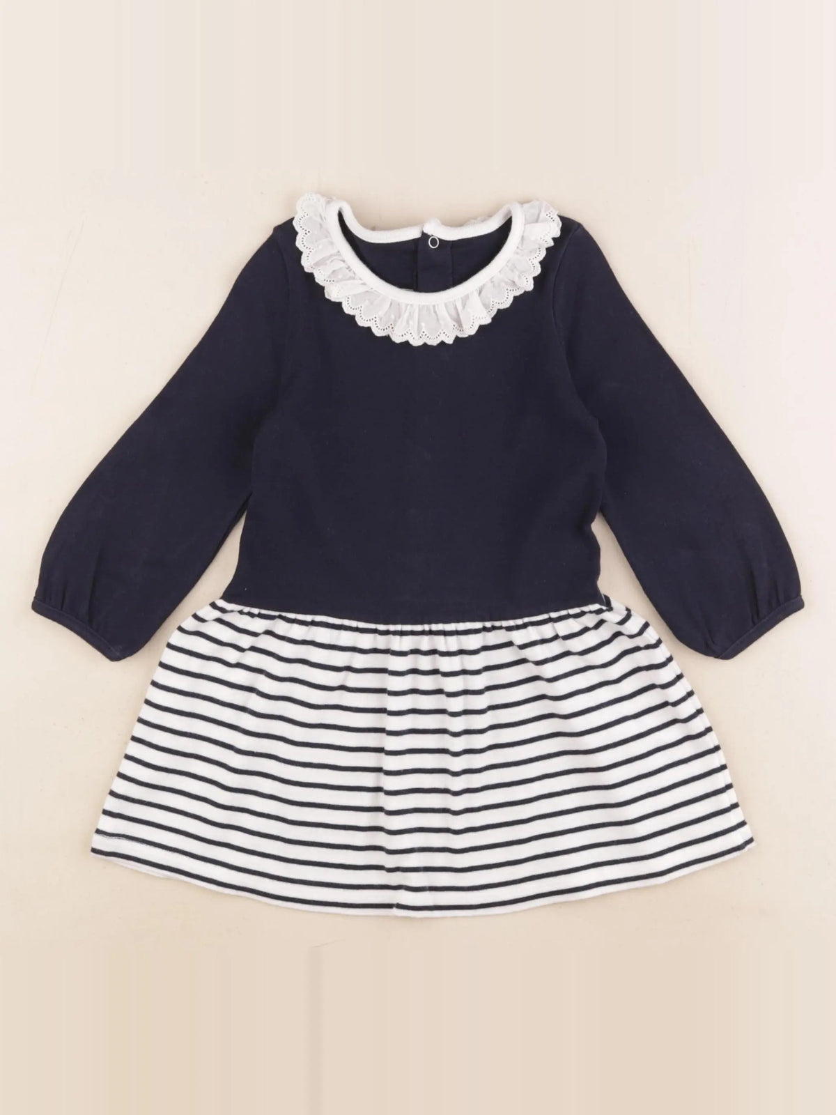 Petit Bateau - robe bleu - 18 mois