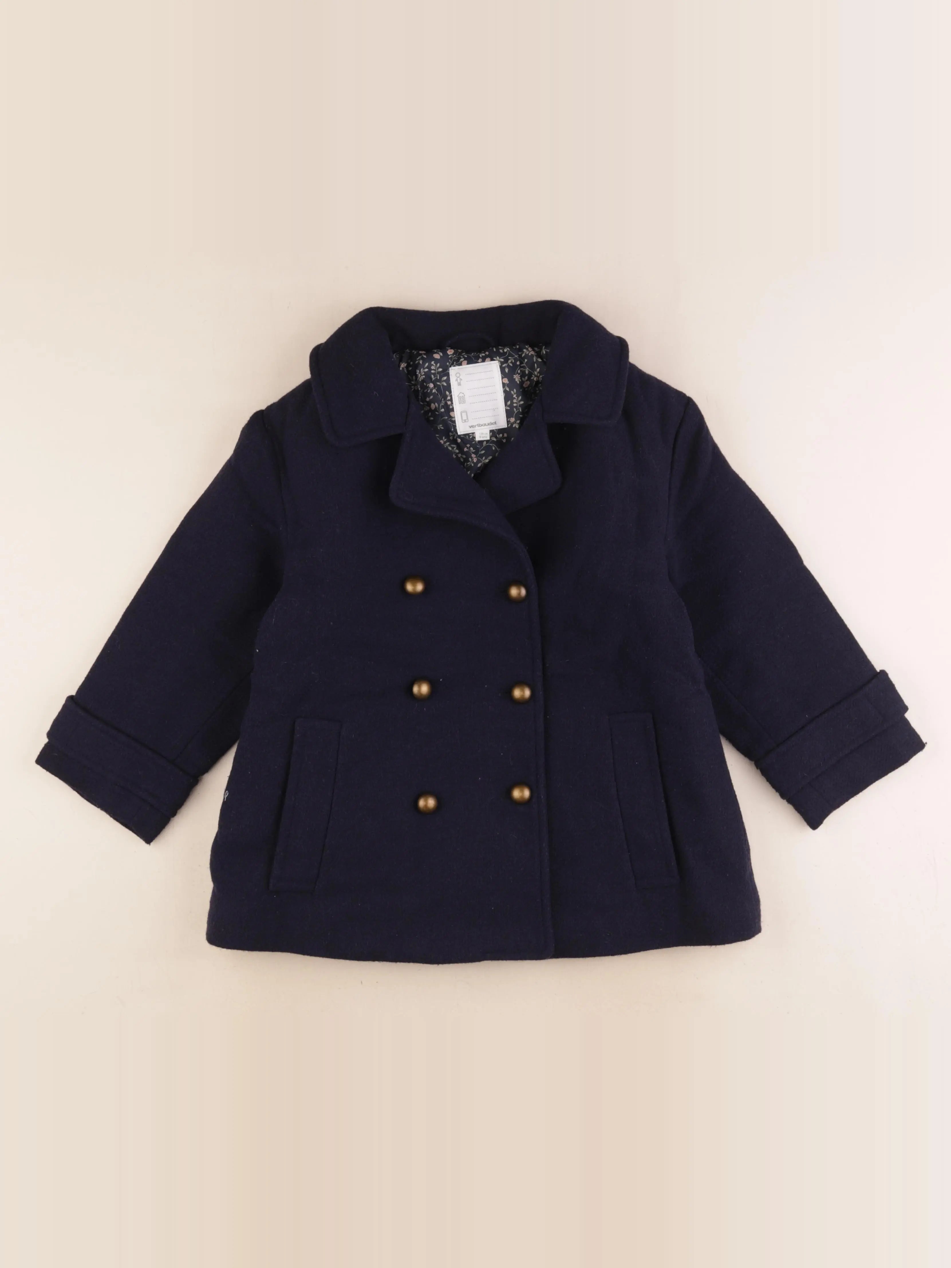 Vertbaudet - manteau bleu - 8 ans