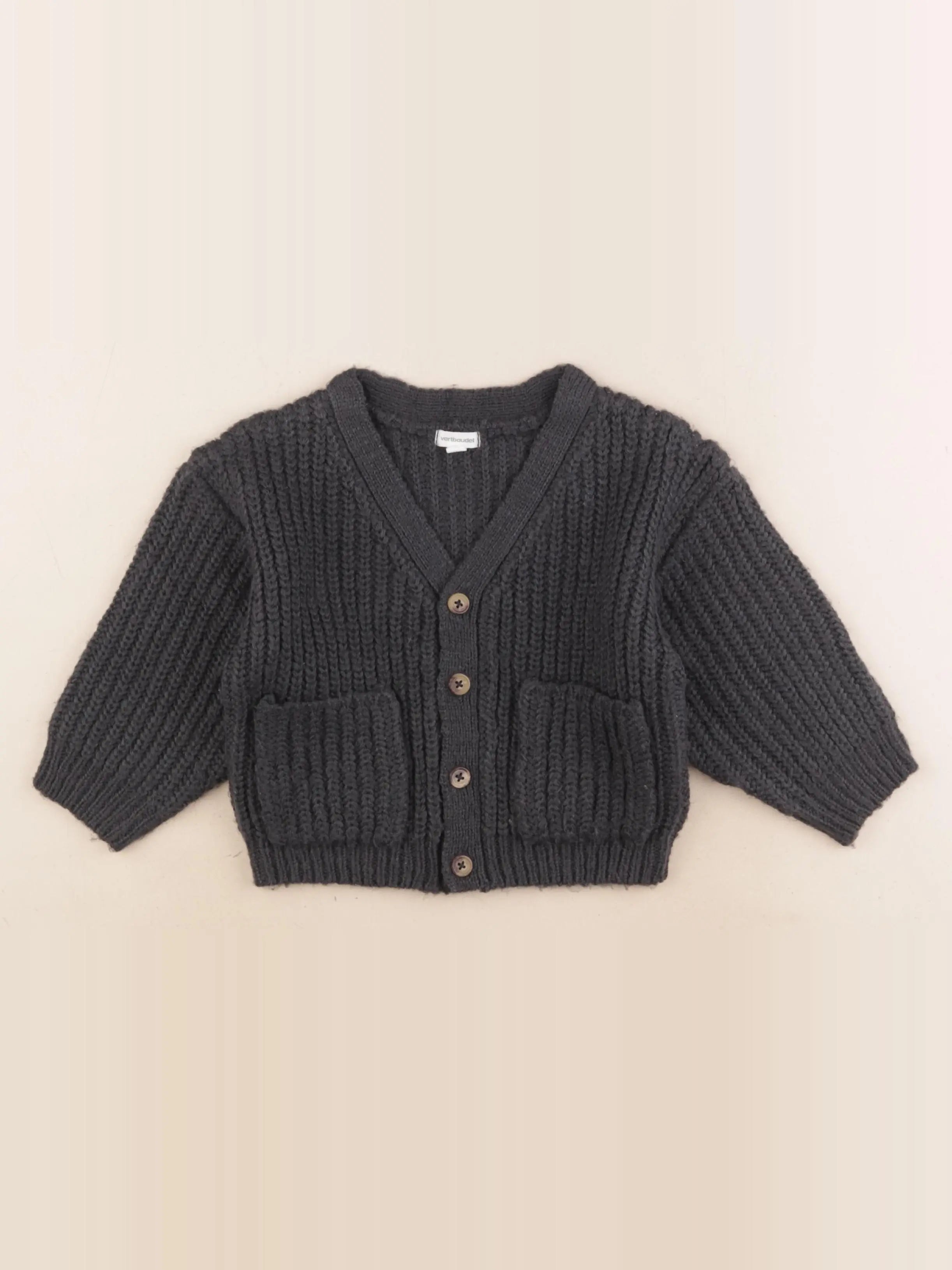 Vertbaudet - gilet bleu - 24 mois