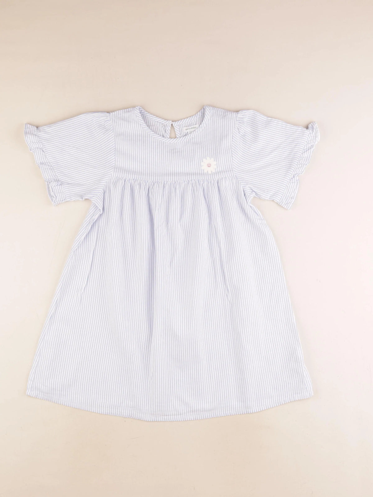 Vertbaudet - robe bleu, blanc - 8 ans