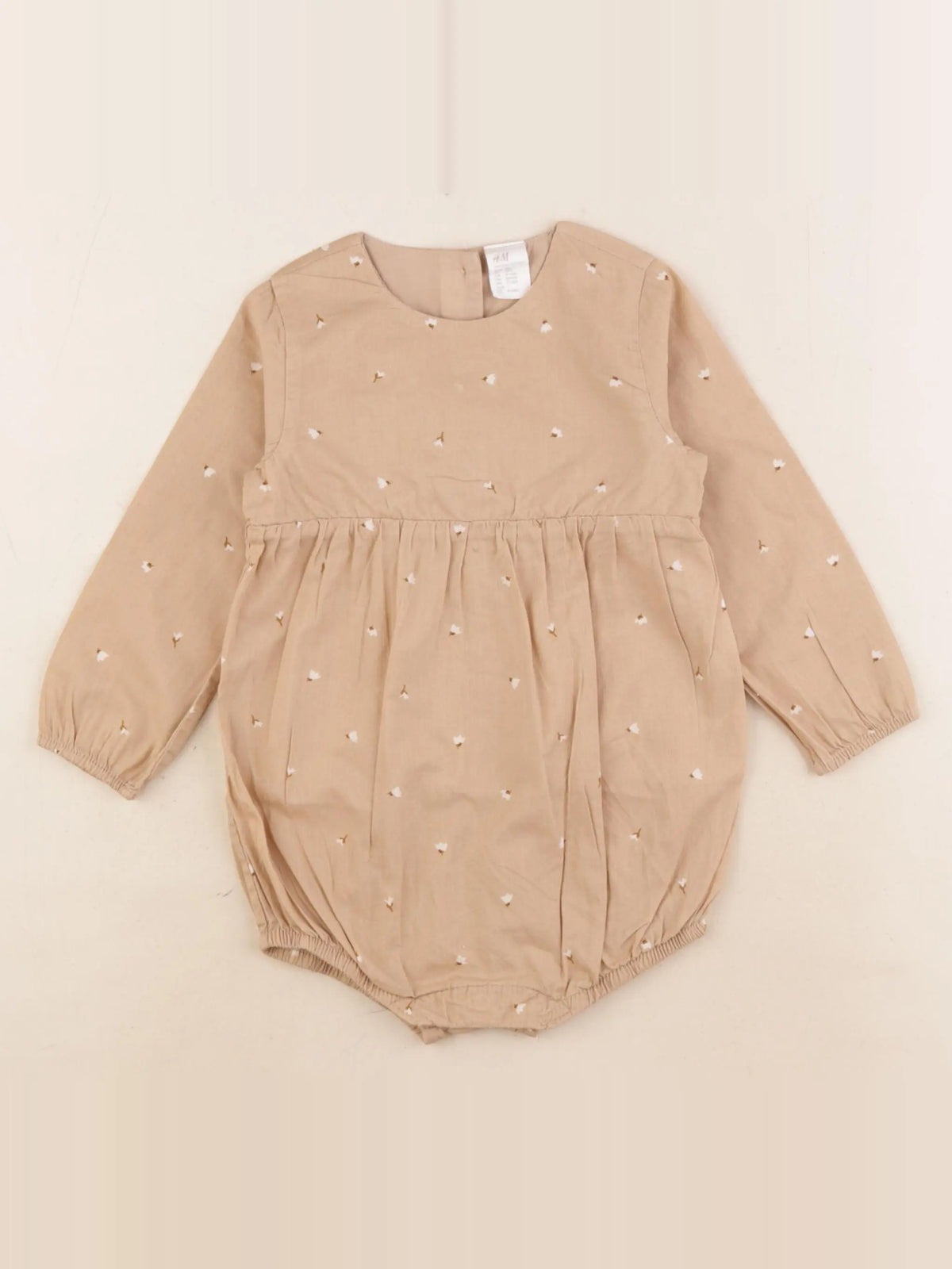 H&M - combinaison beige - 9/12 mois