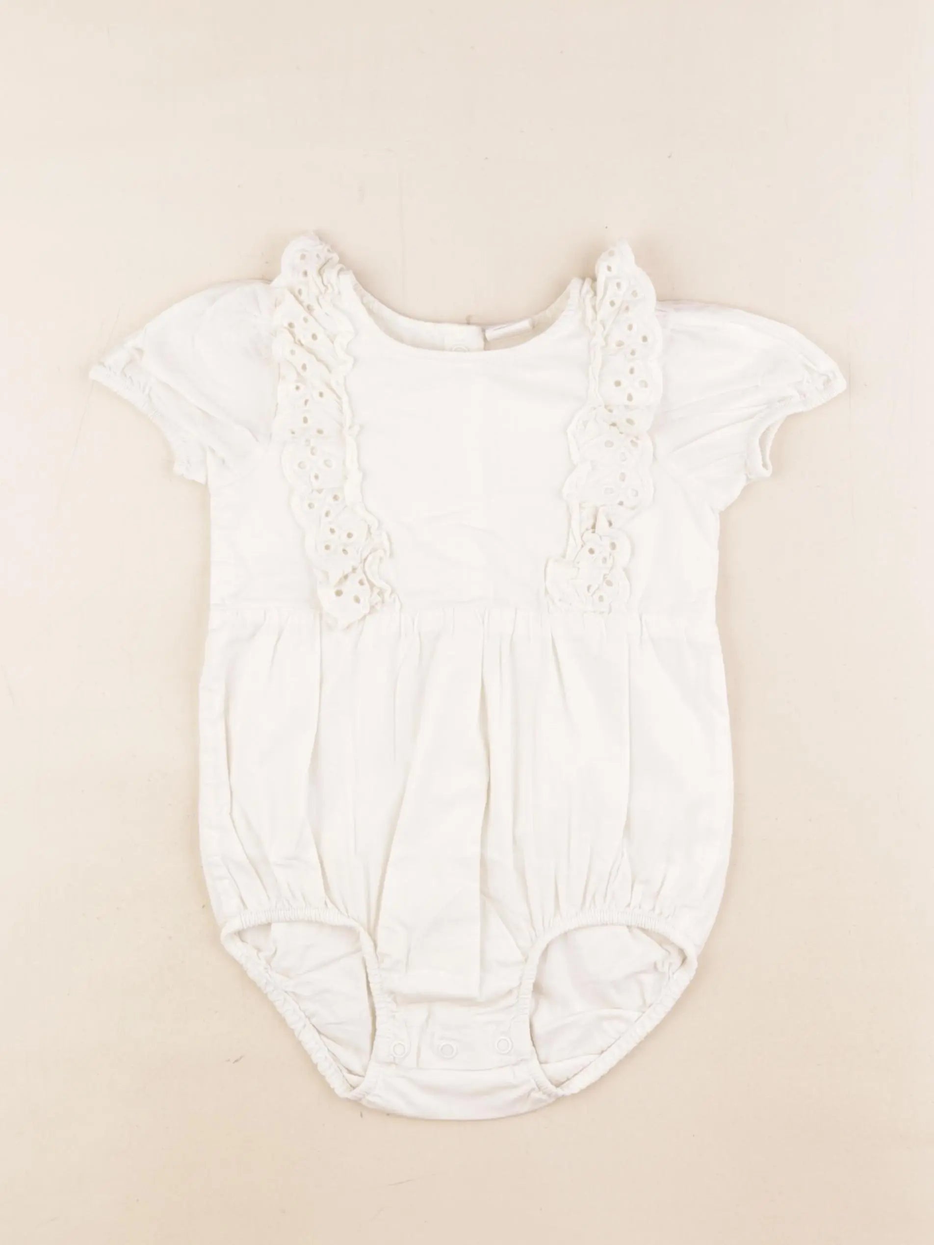 H&M - combinaison blanc - 9/12 mois