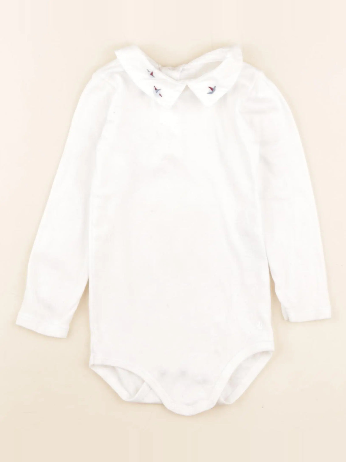 Petit Bateau - body à col blanc - 24 mois