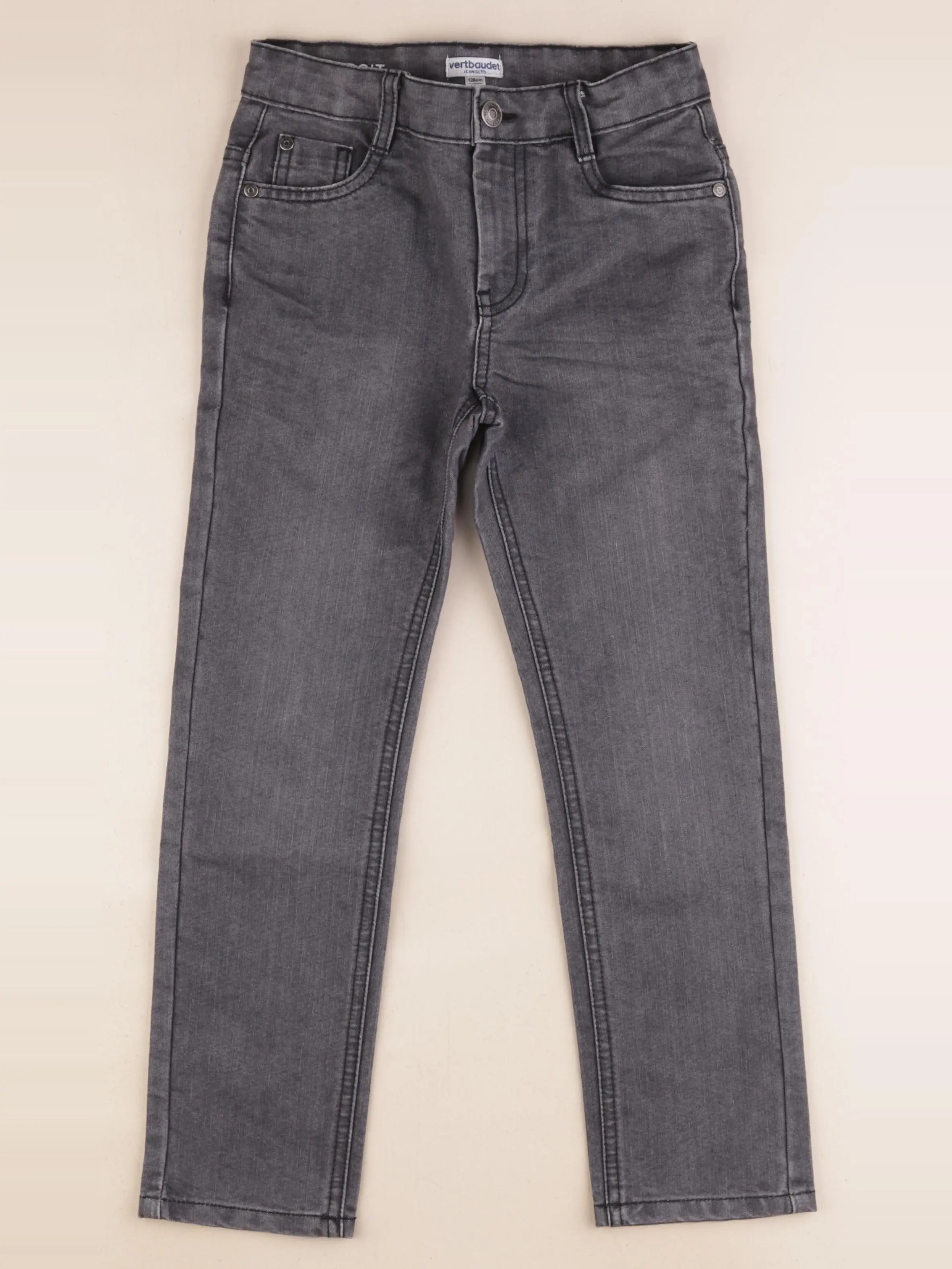 Vertbaudet - jean gris - 8 ans