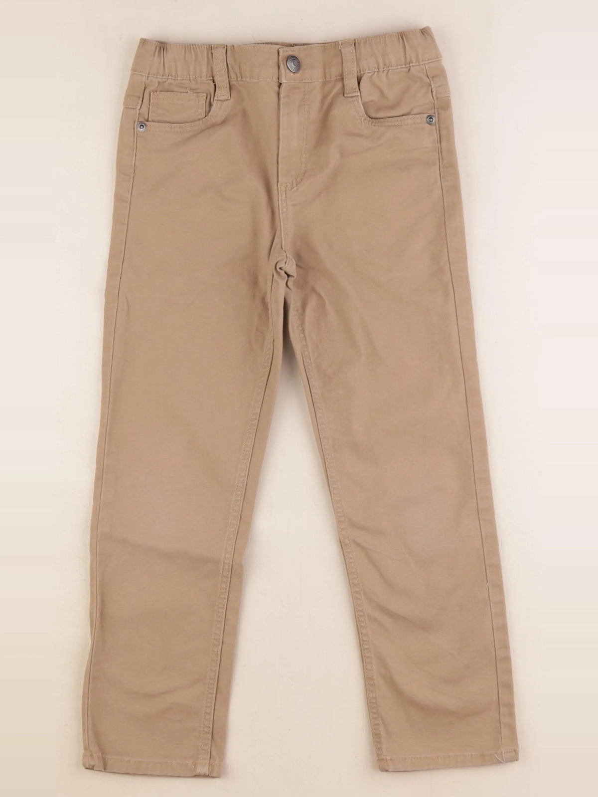 Vertbaudet - pantalon beige - 7 ans