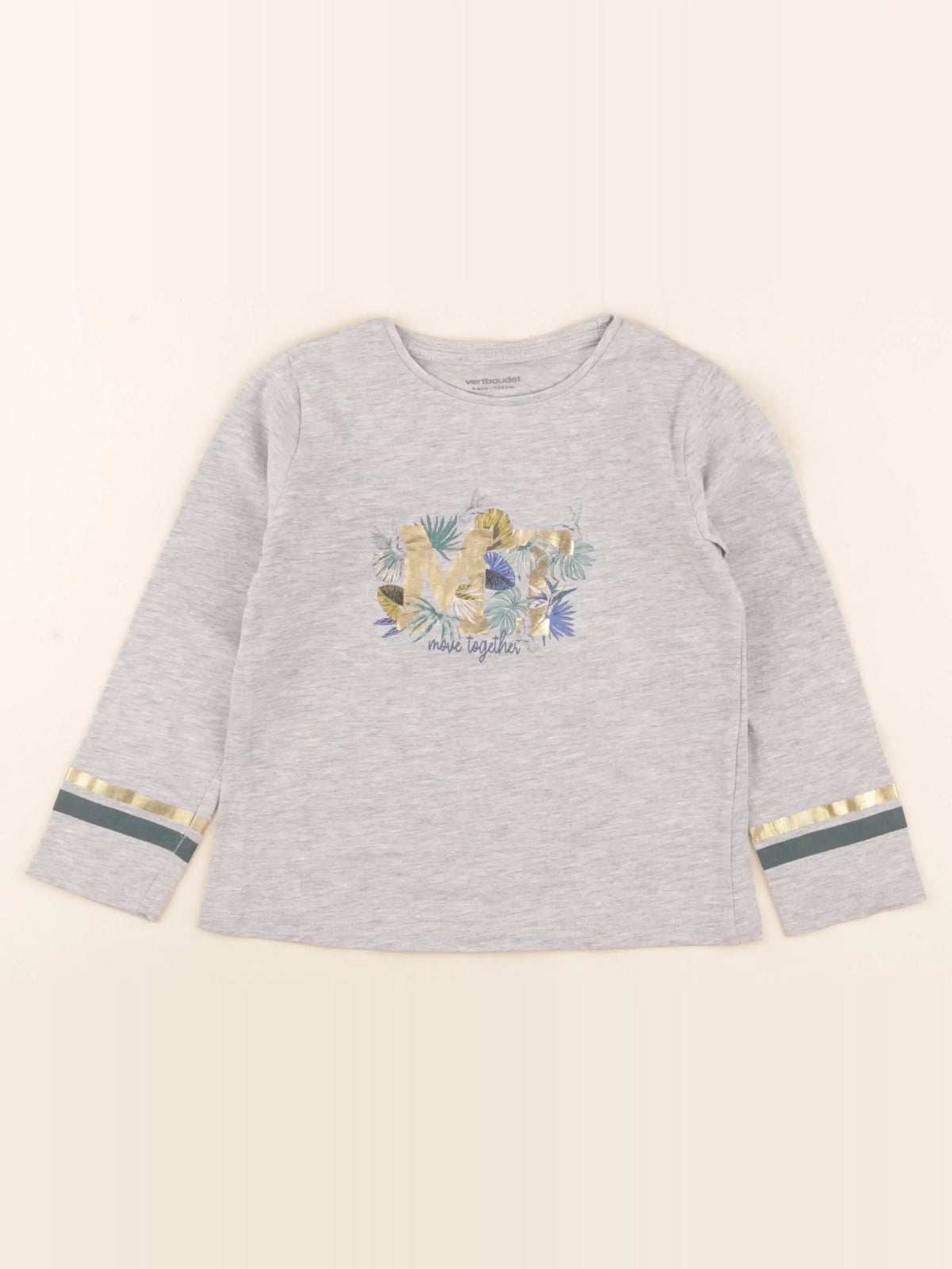 Vertbaudet - tee-shirt gris - 4 ans