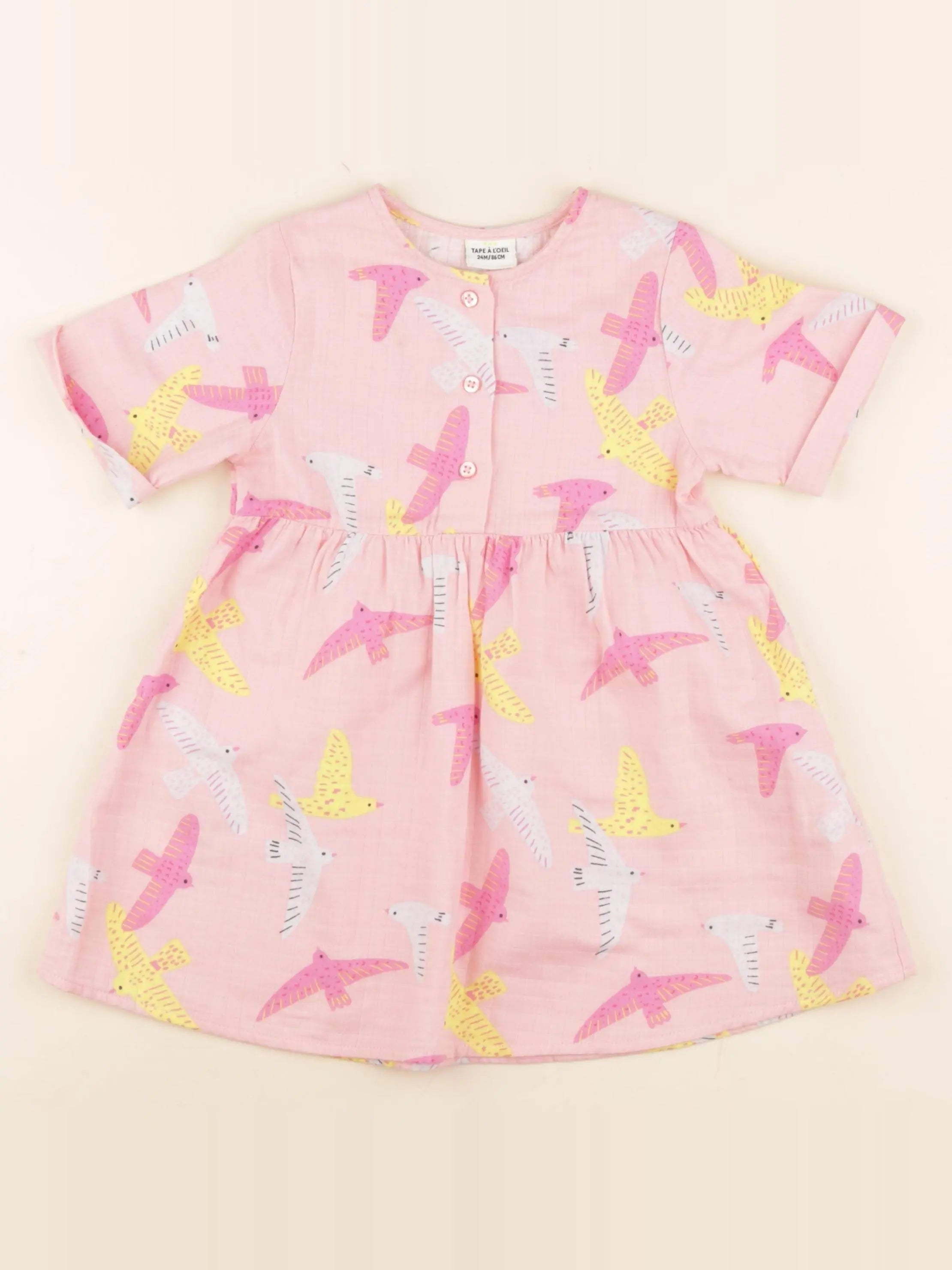Tape à l'oeil - robe rose - 24 mois