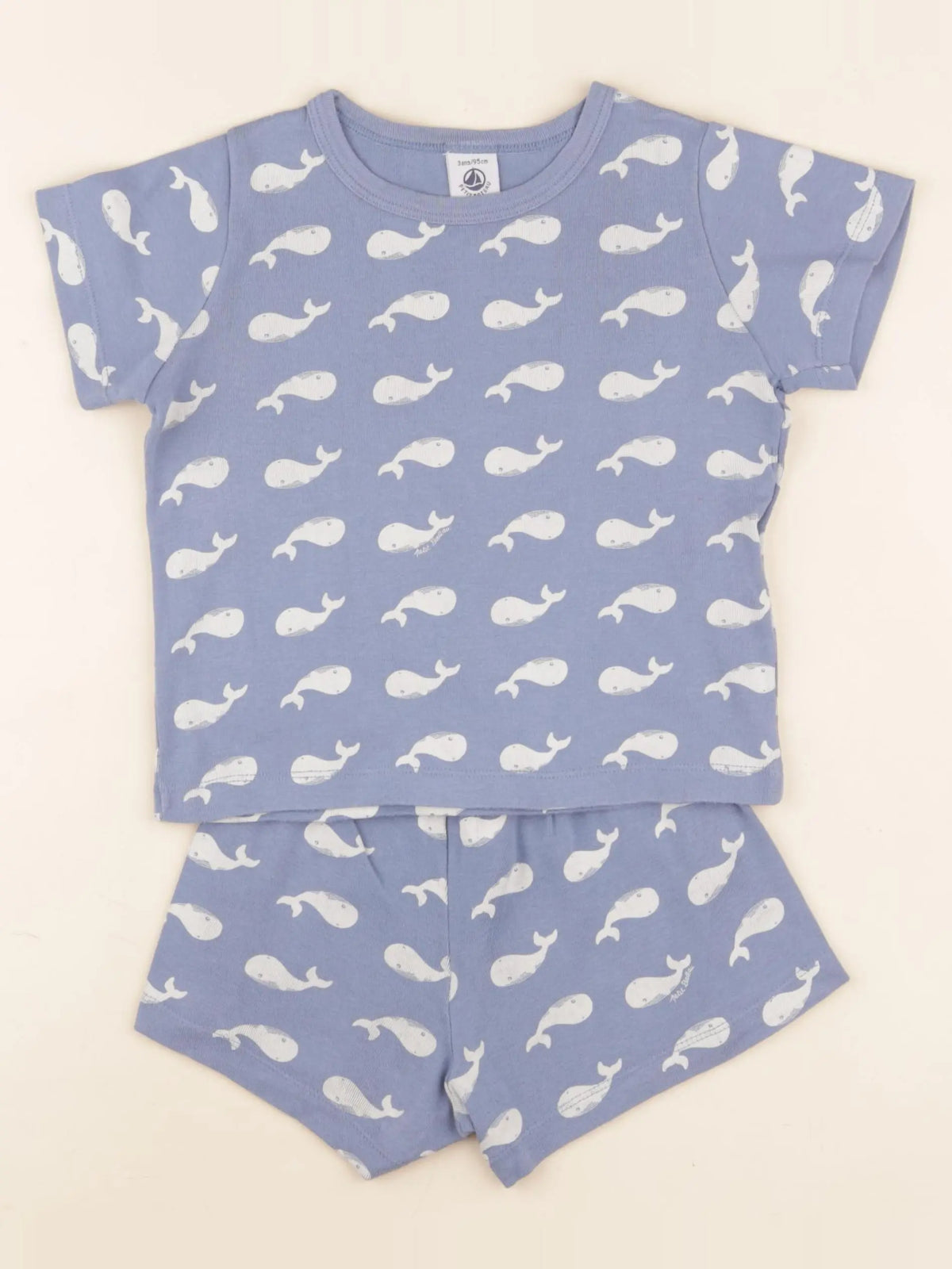 Petit Bateau - pyjama coton bleu - 3 ans