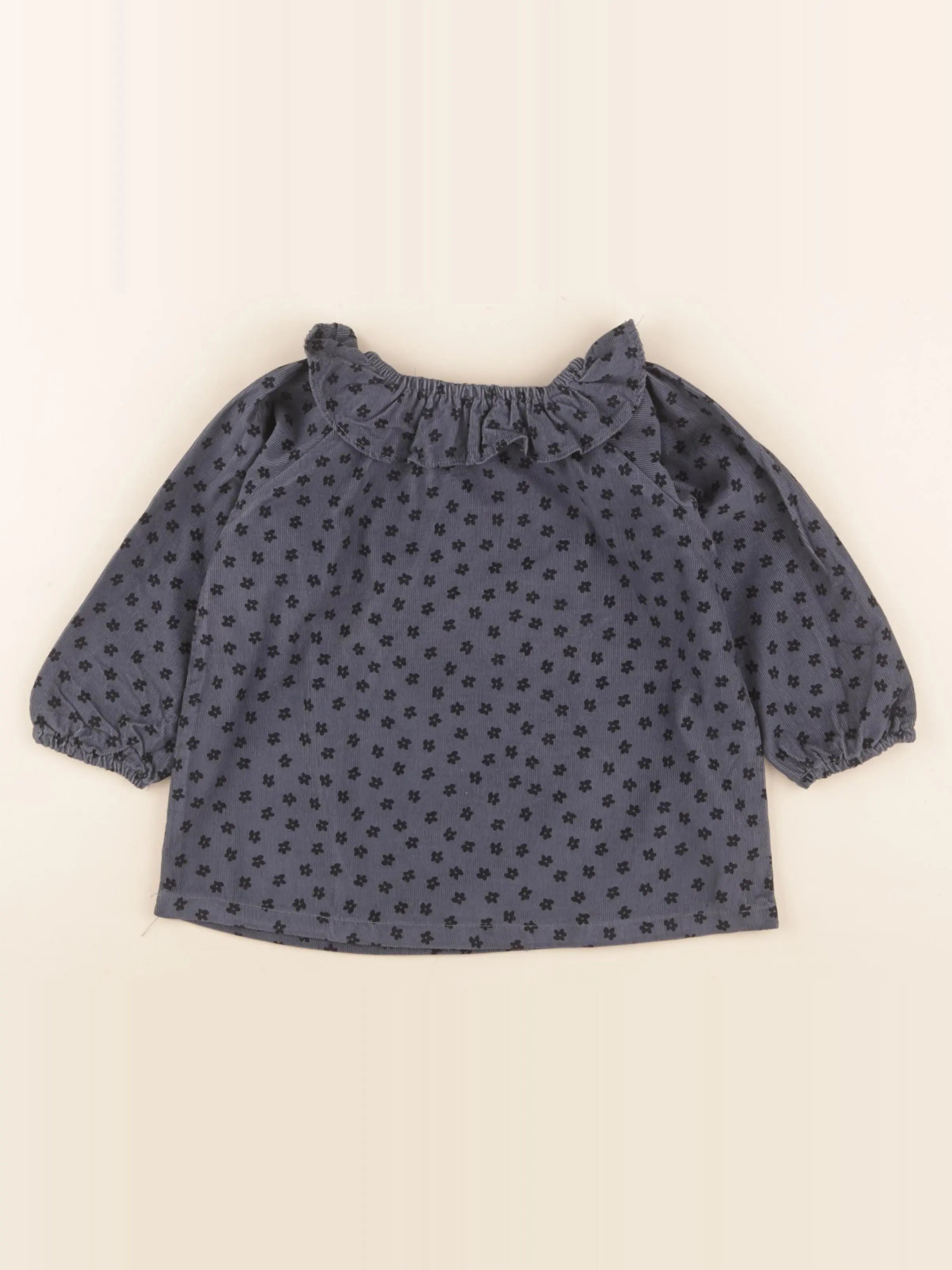 Frangin Frangine - blouse bleu - 3 ans