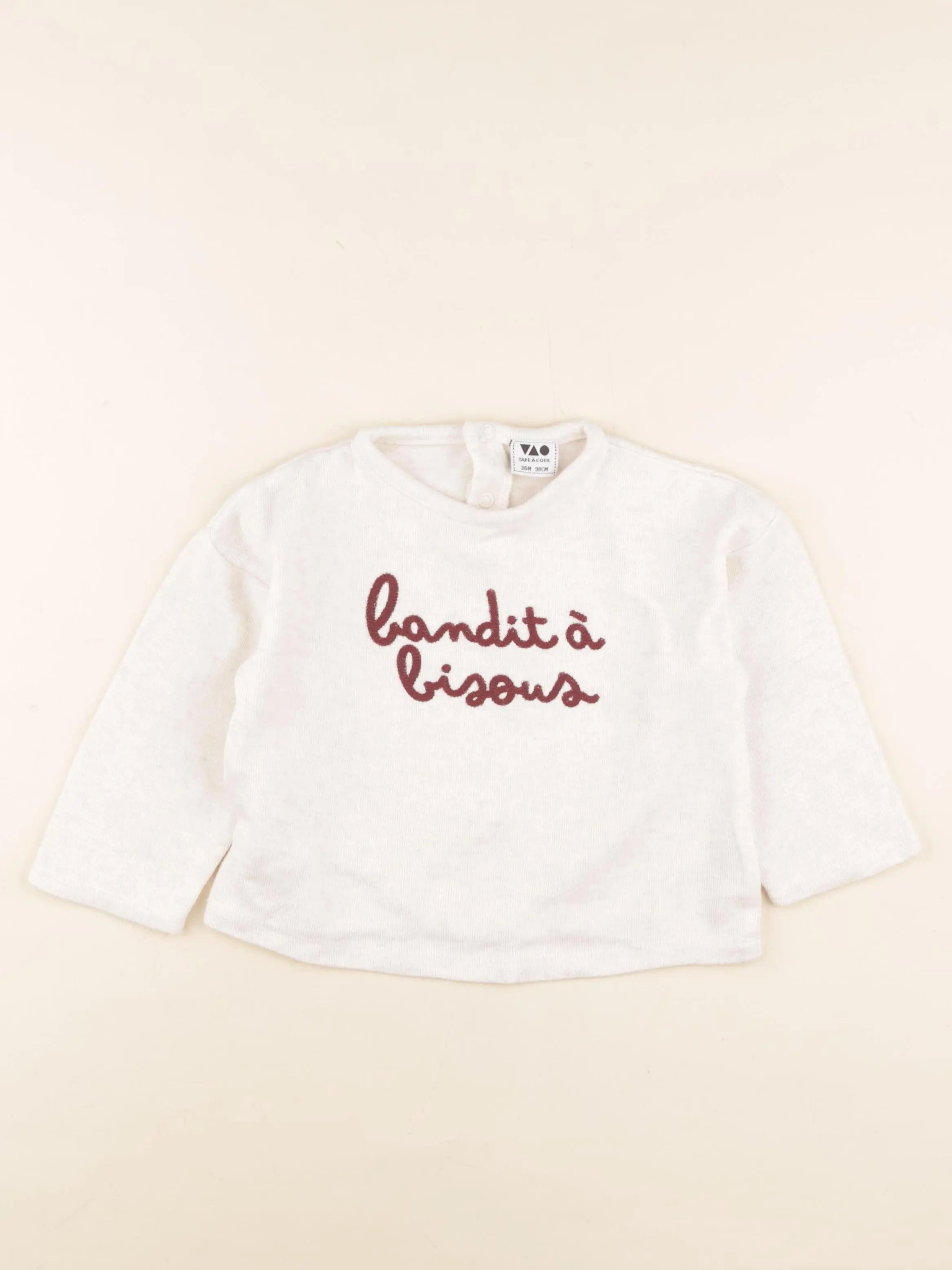 Tape à l'oeil - sweat beige - 36 mois