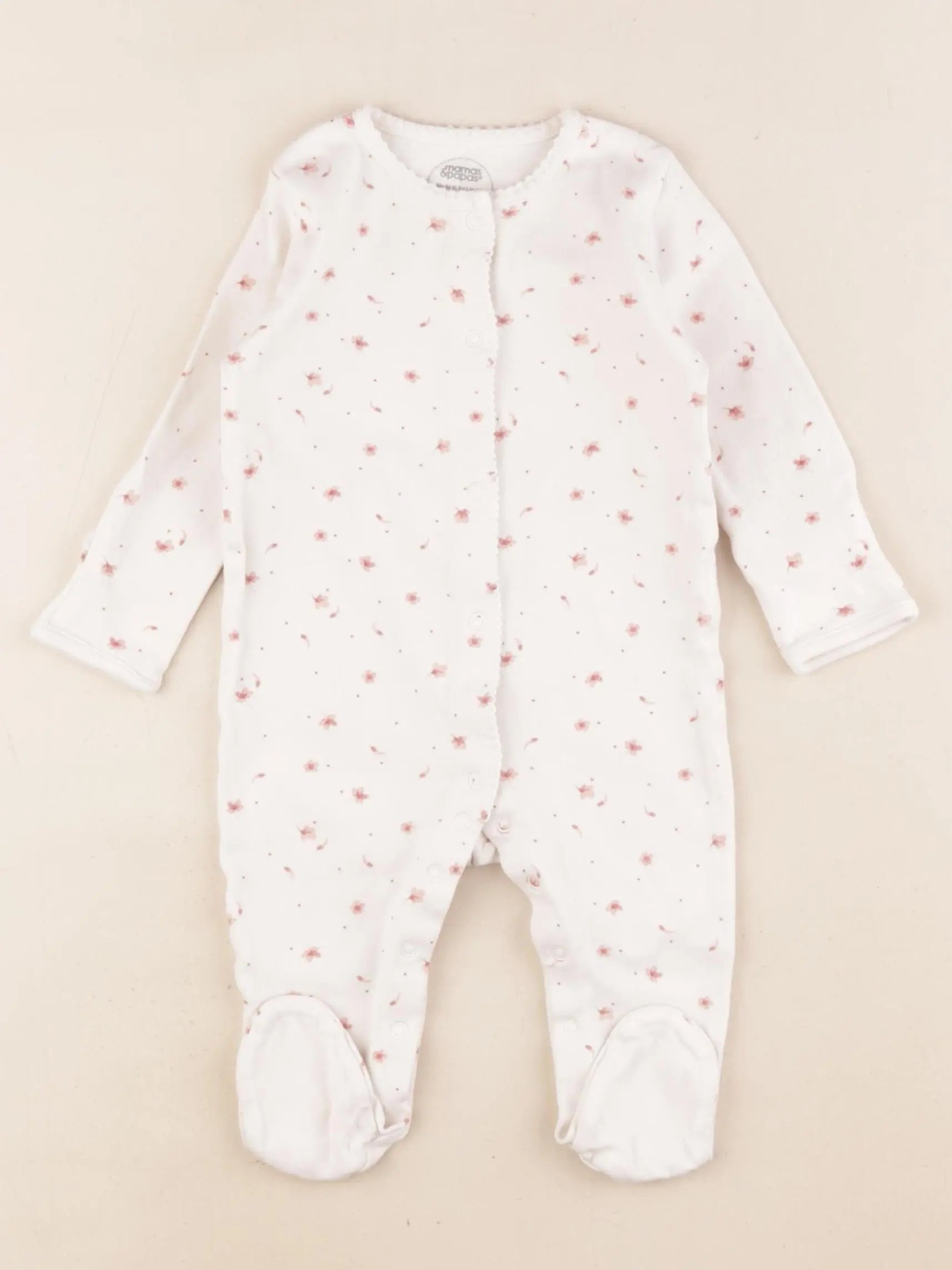 Mamas & papas - pyjama coton beige - 6/9 mois
