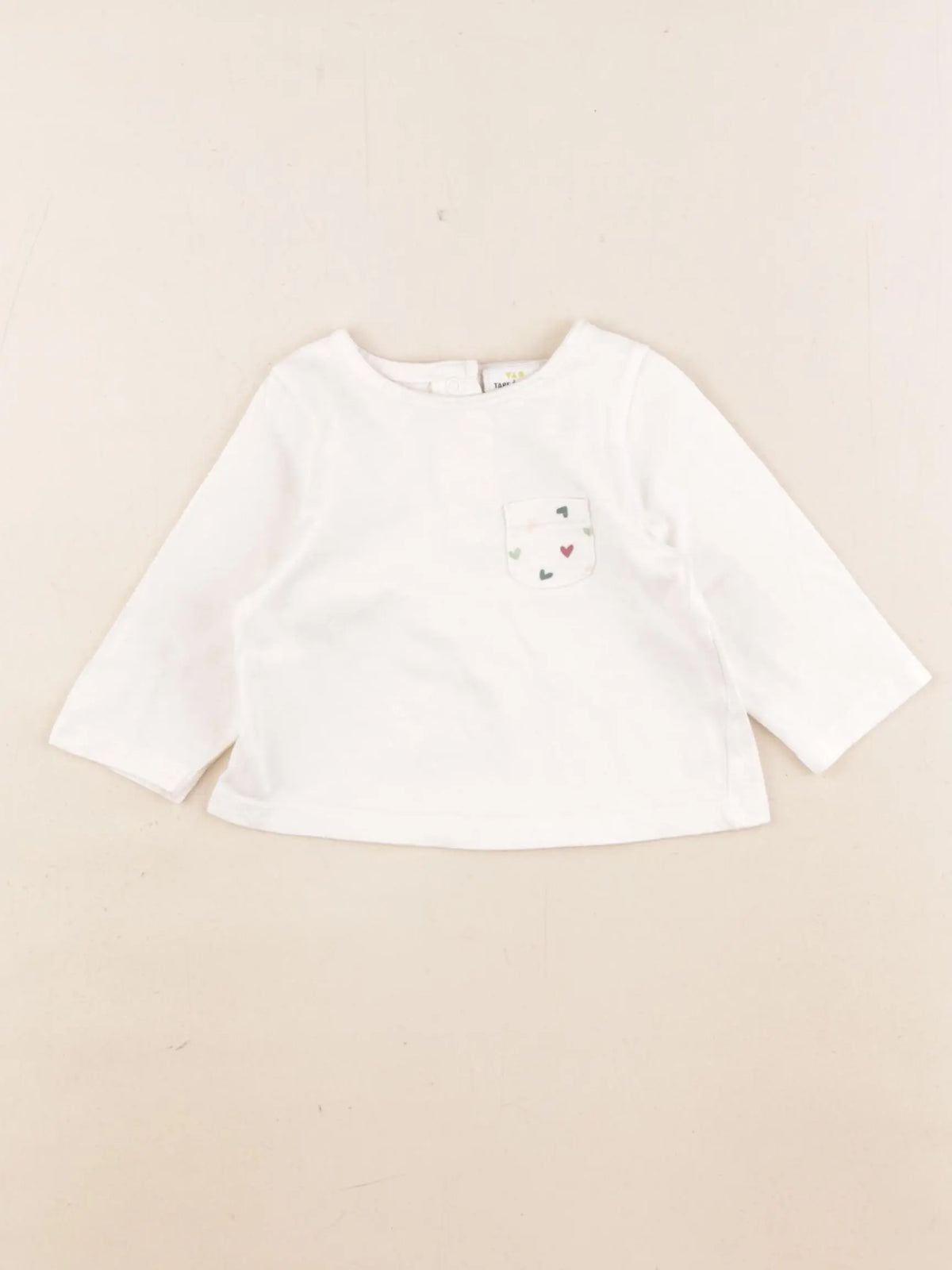 Vertbaudet - tee-shirt beige - 3 mois